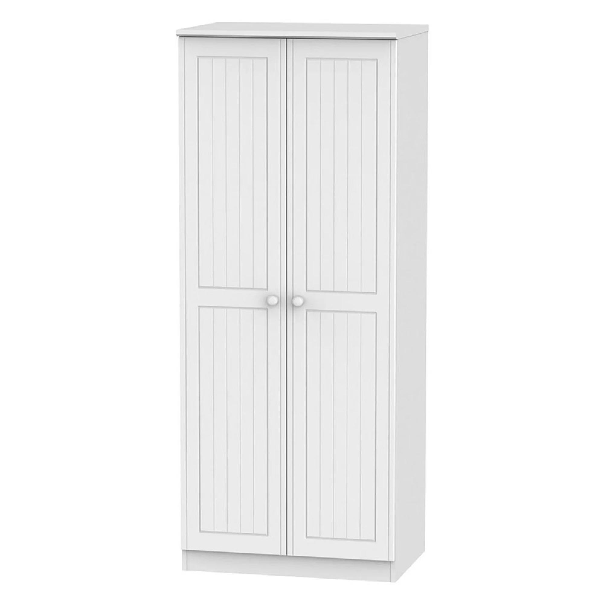 Warwick Wardrobe - 2 Door - Plain - White