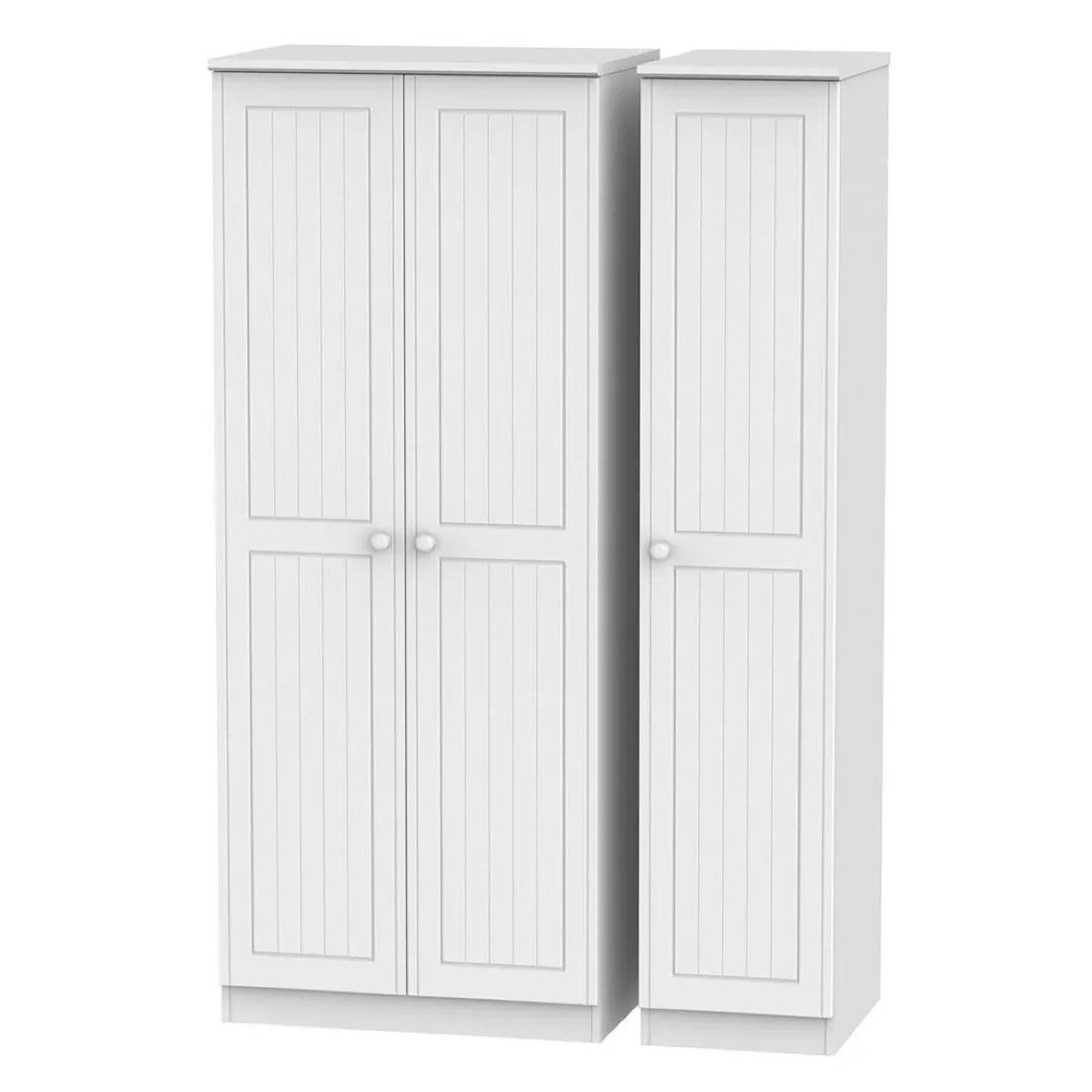 Warwick Wardrobe - 3 Door - Triple - White