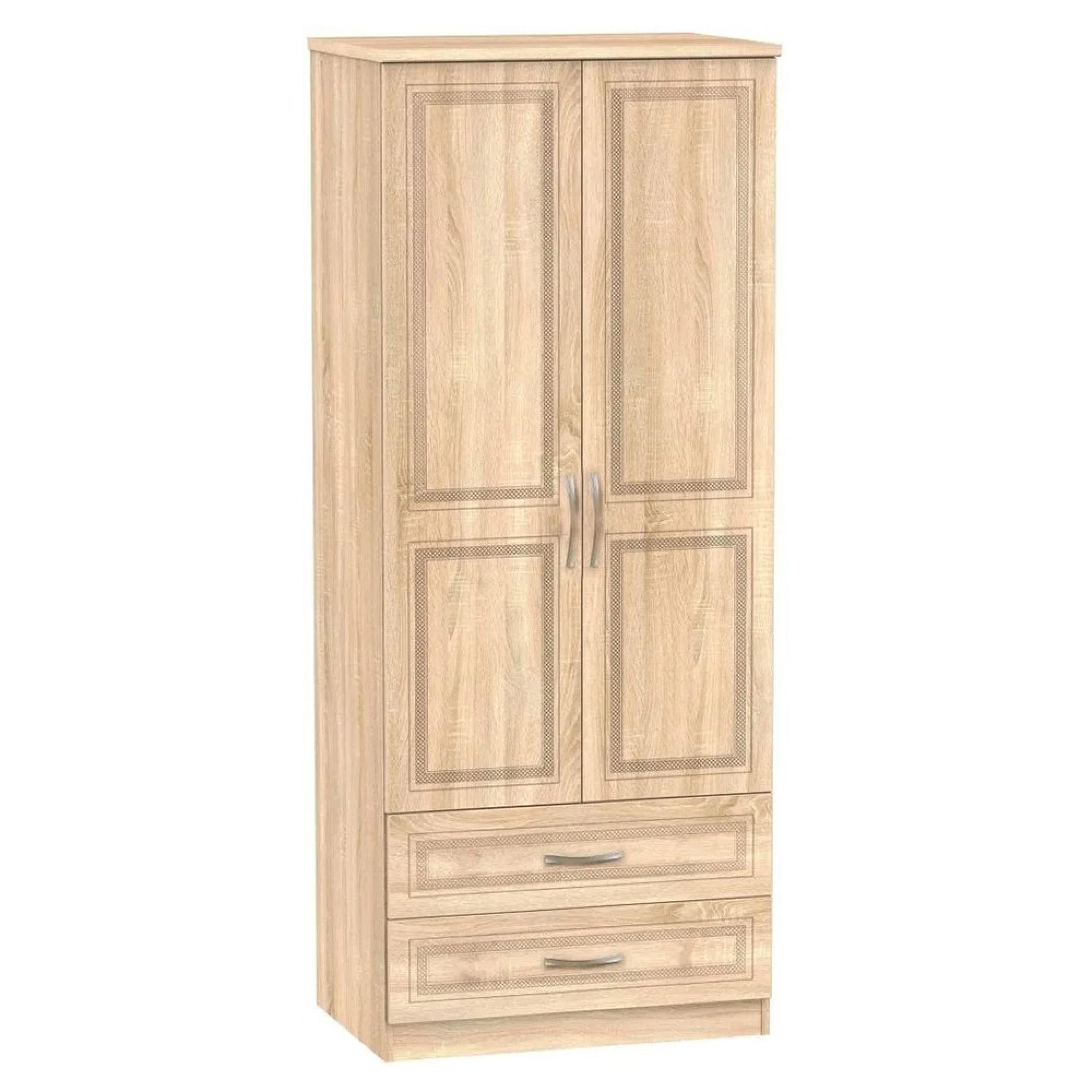 Dorset Wardrobe - 2 Door - 2 Drawer - Double - Oak
