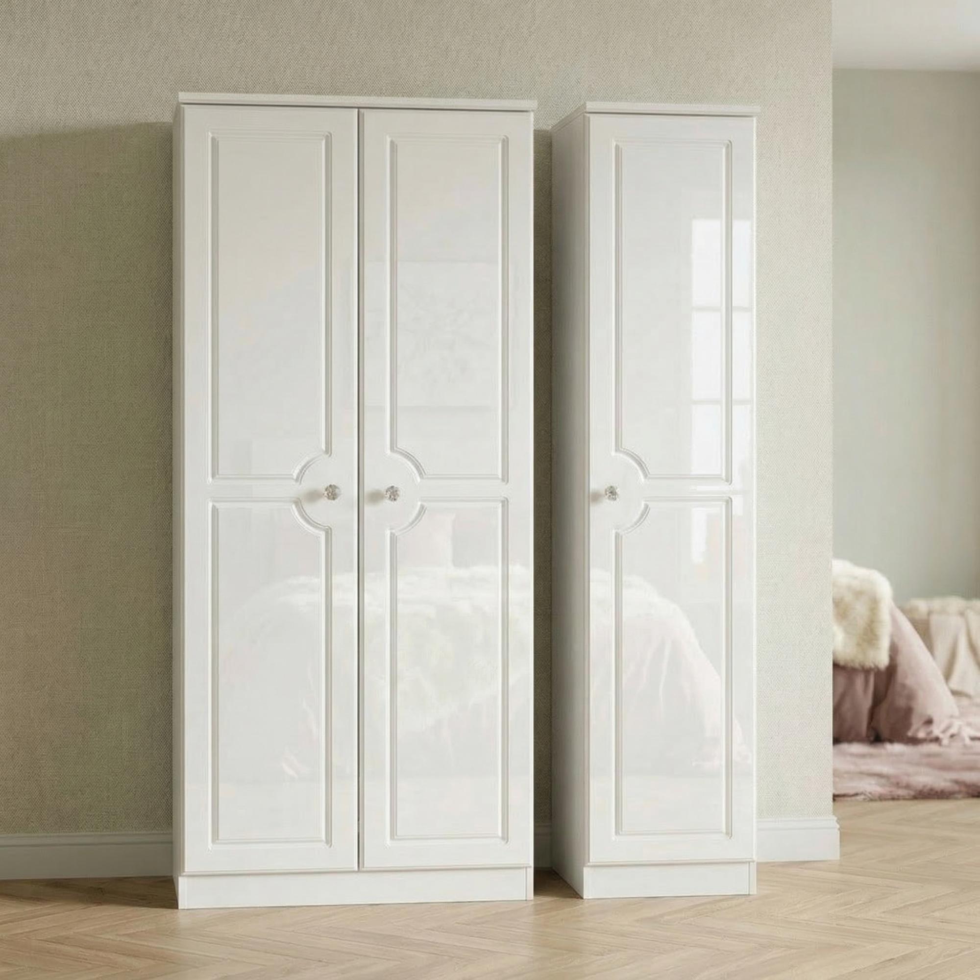 Balmoral Wardrobe - 3 Door - Triple - White Gloss