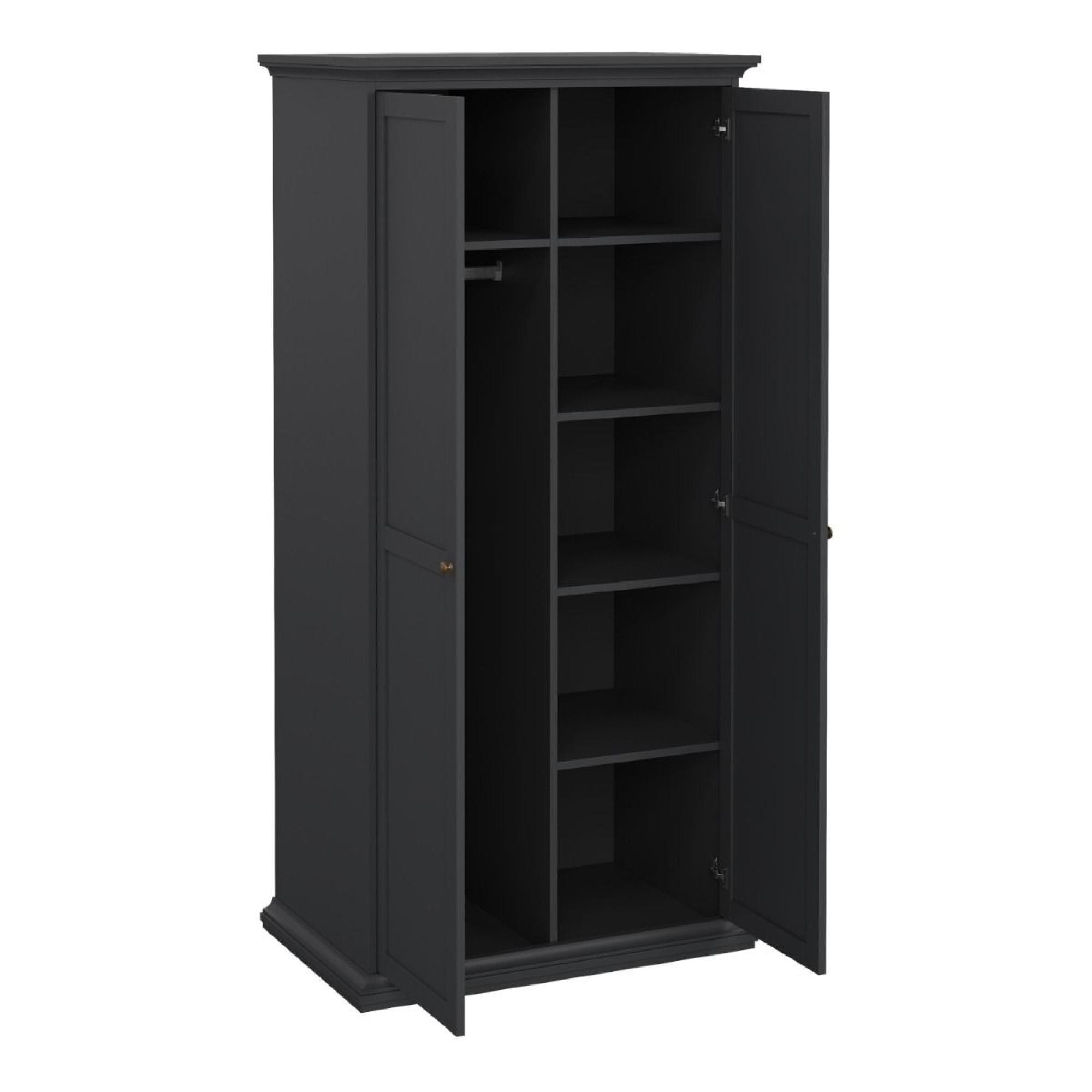 Paris Wardrobe - 2 Door - Grey