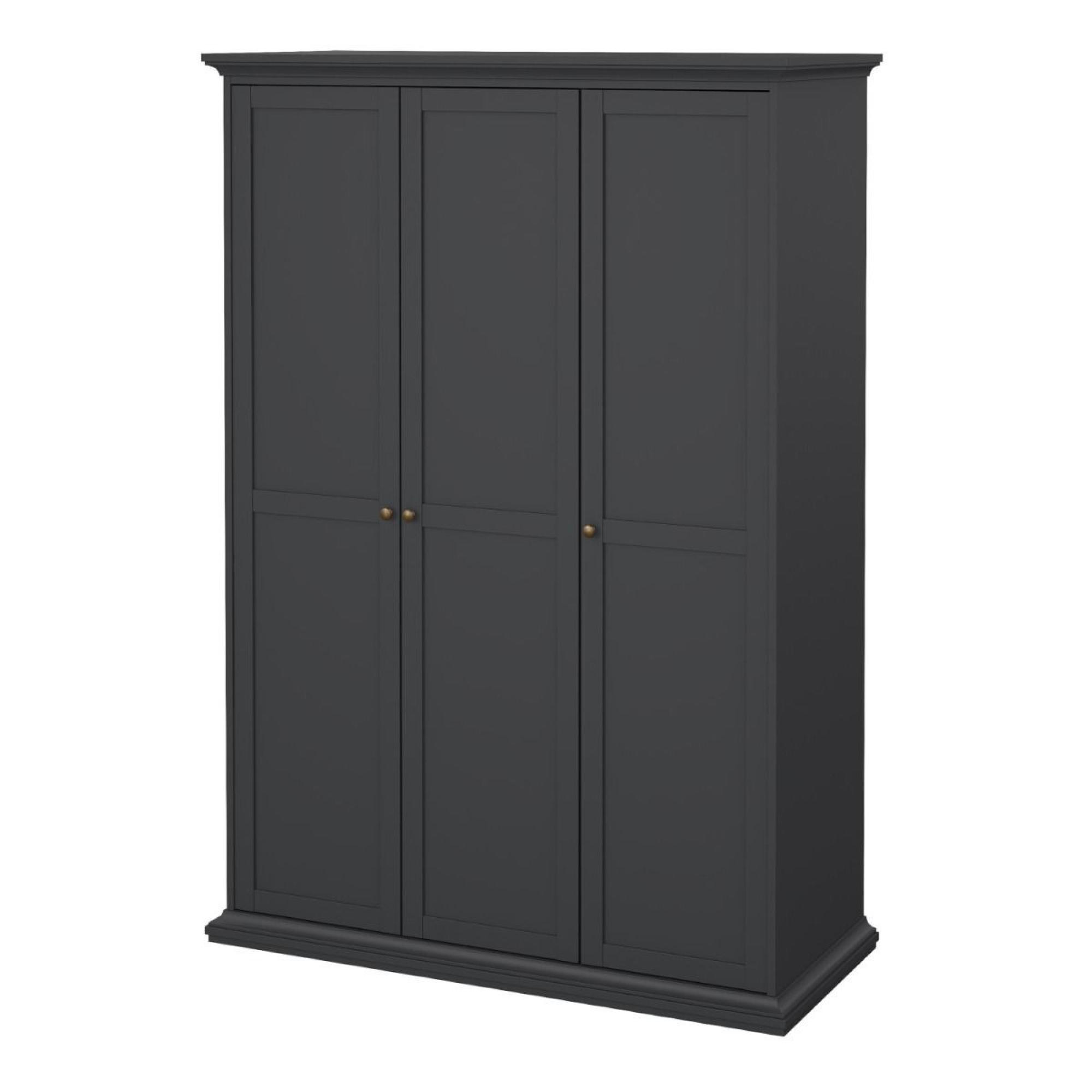 Paris Wardrobe - 3 Door - Grey