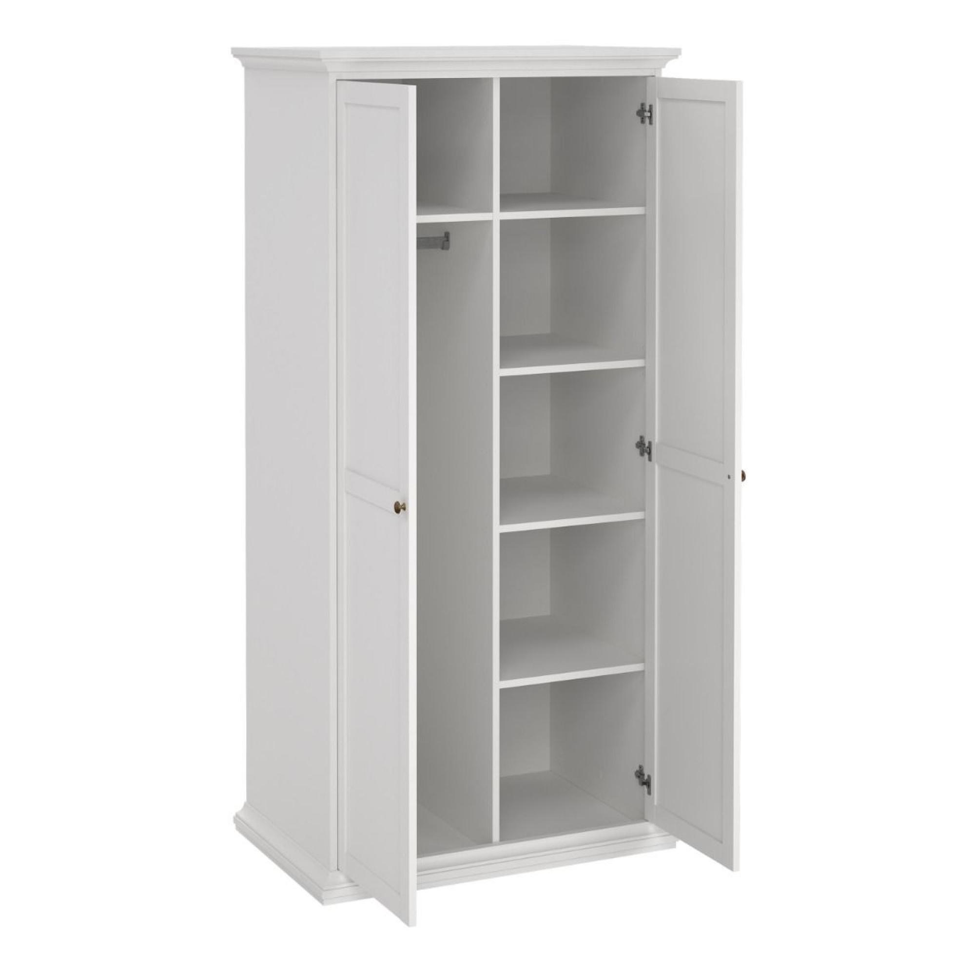 Paris Wardrobe - 2 Door - White
