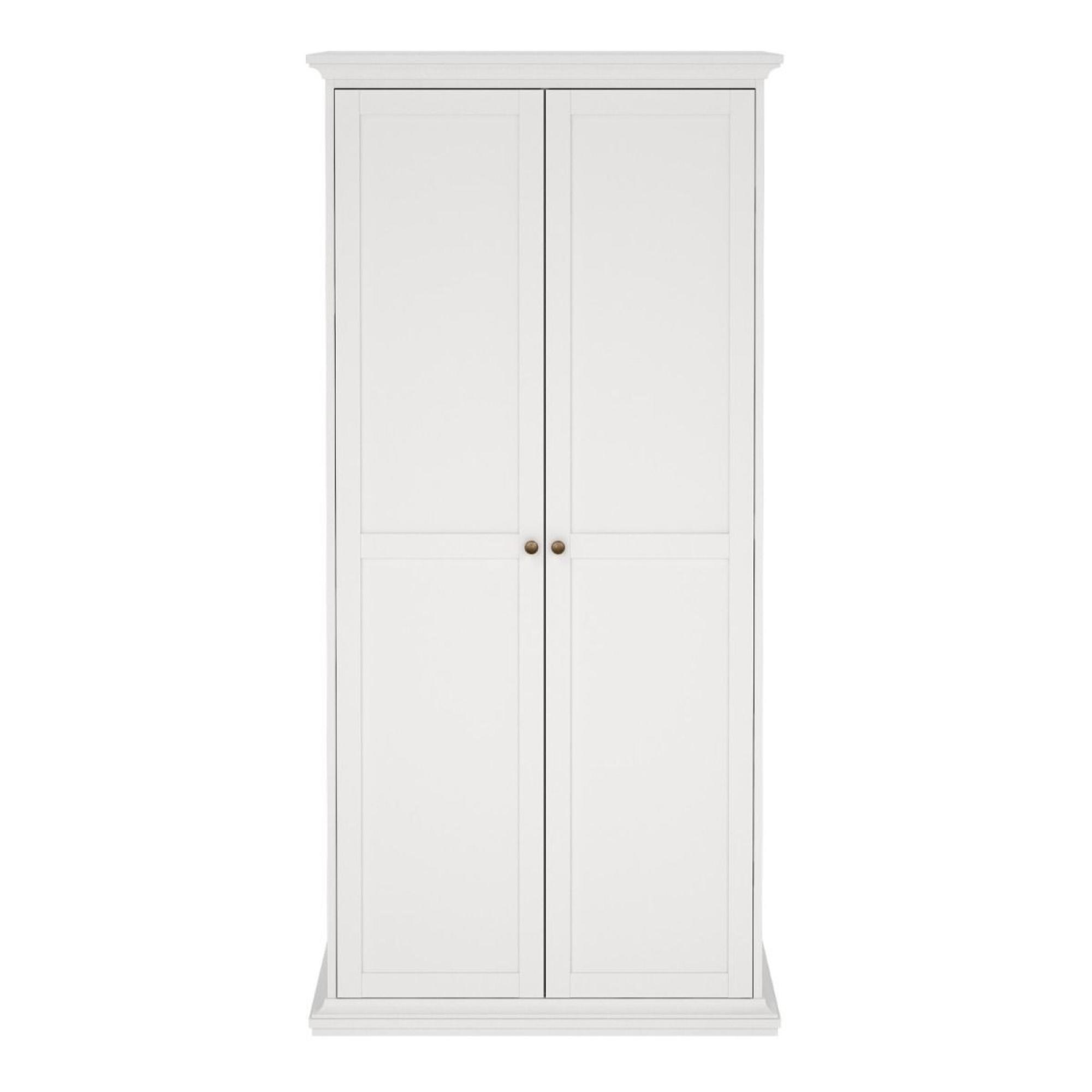 Paris Wardrobe - 2 Door - White
