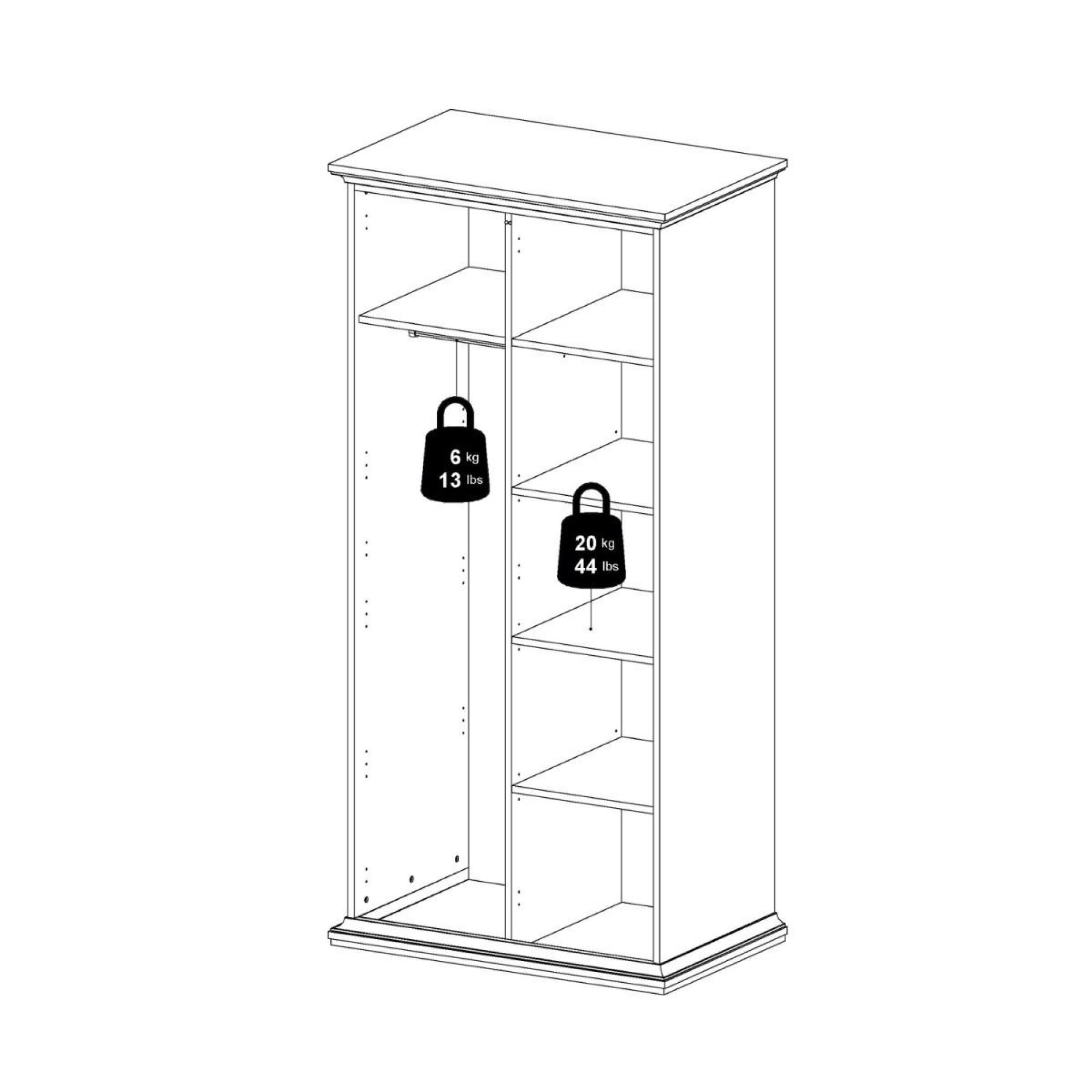 Paris Wardrobe - 2 Door - White