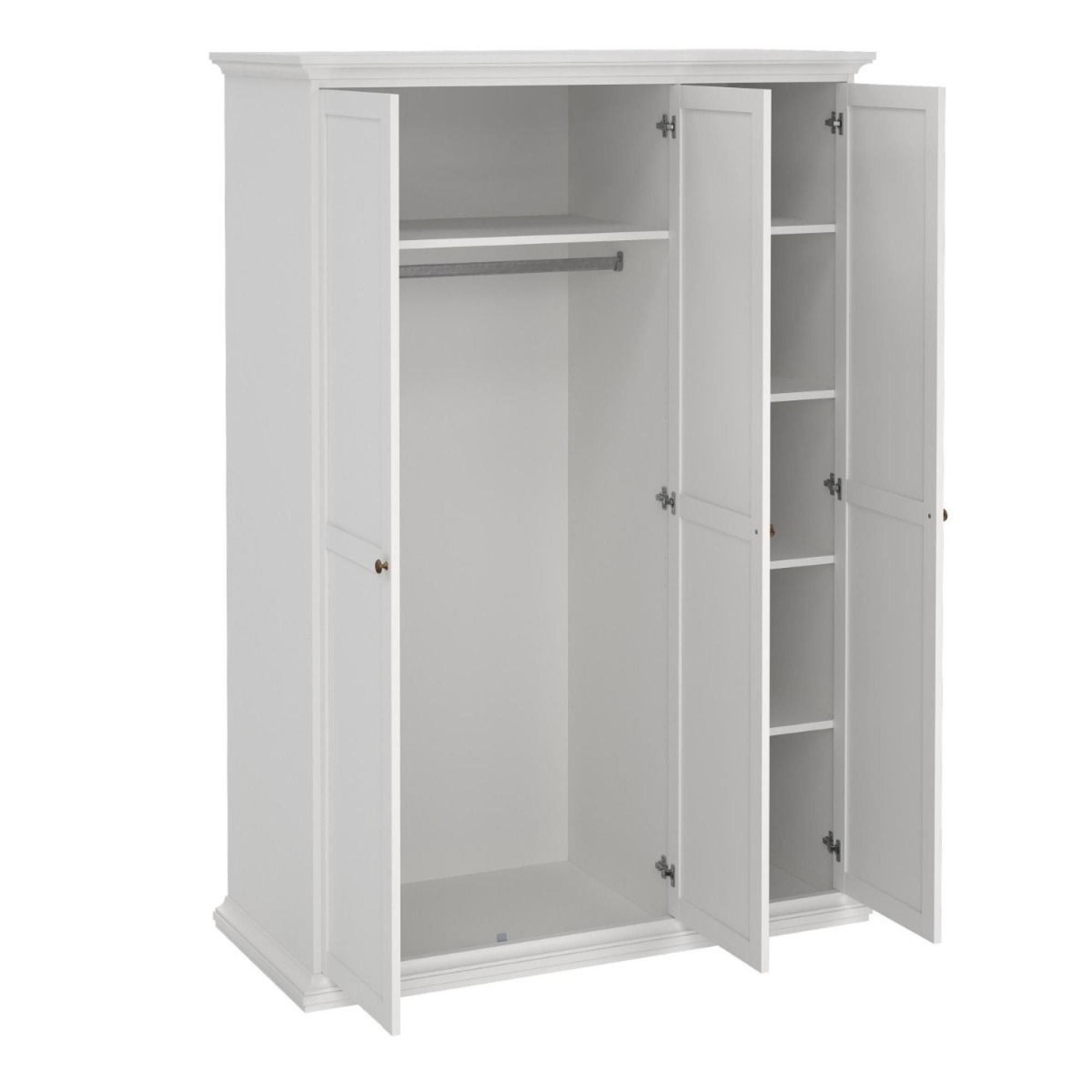 Paris Wardrobe - 3 Door - White