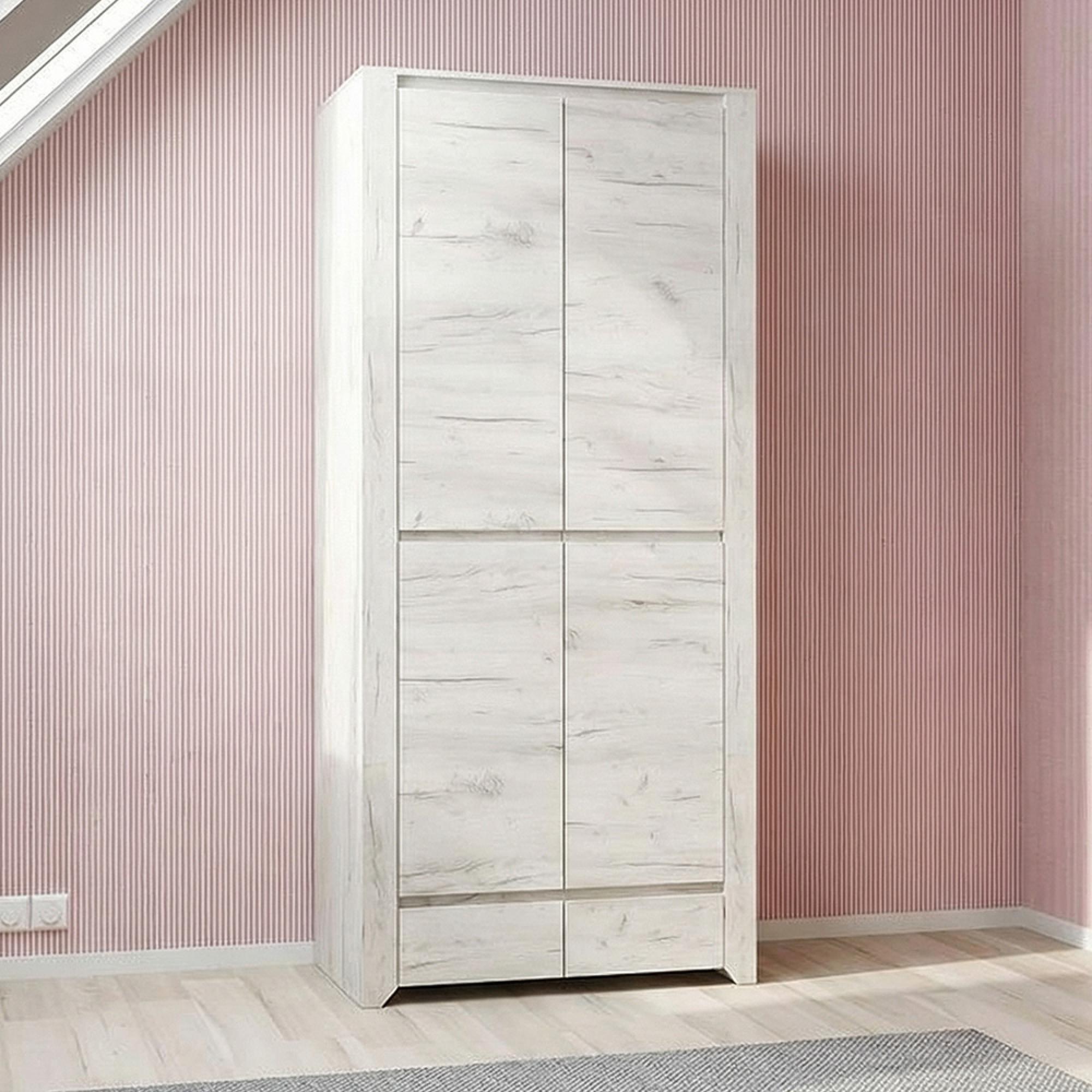 Angel Wardrobe - 2 Door - 2 Drawer - White