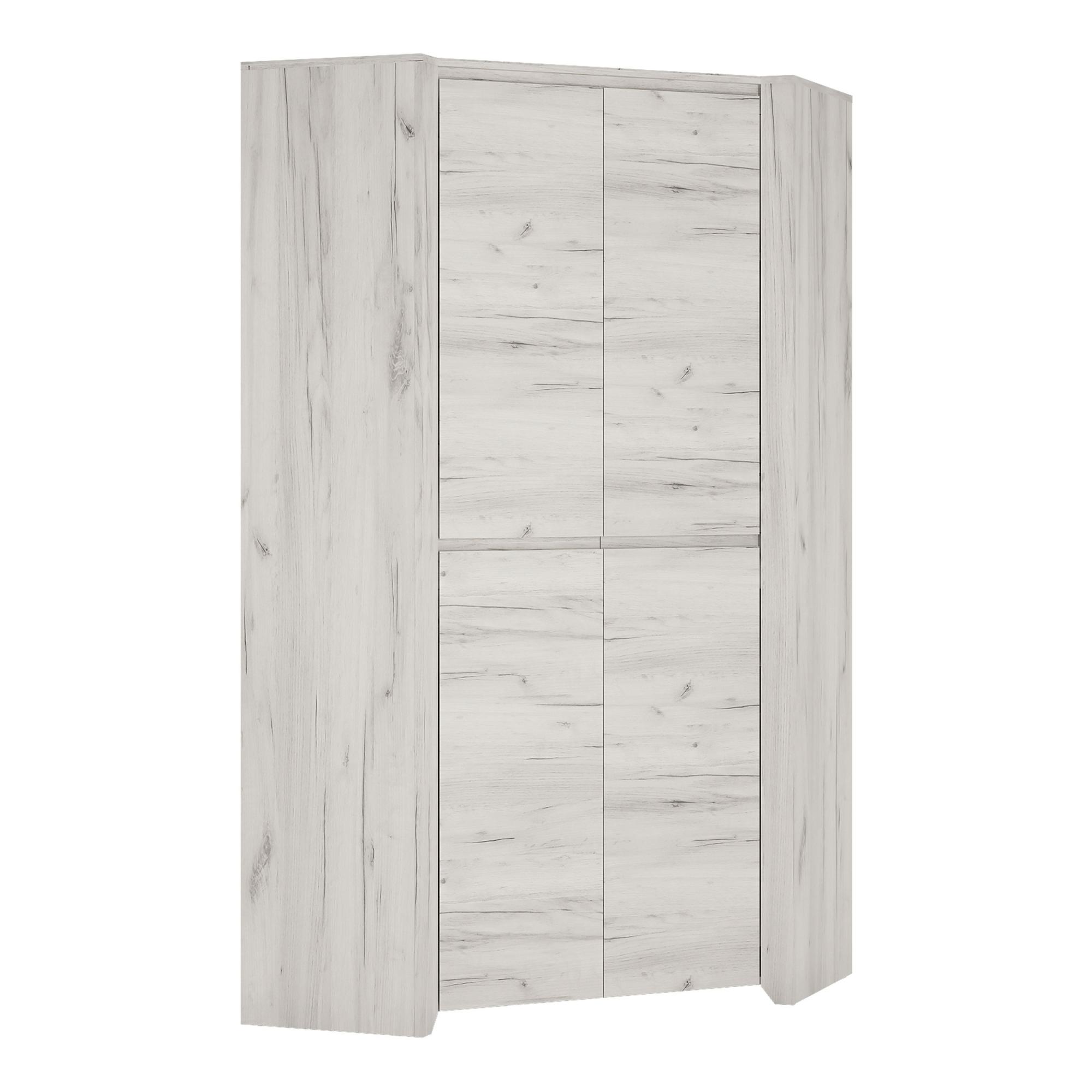 Angel Corner Wardrobe - 2 Door - White