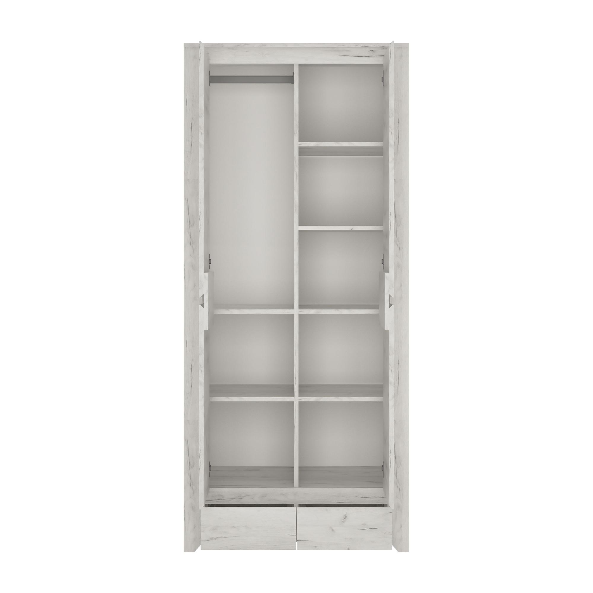 Angel Wardrobe - 2 Door - 2 Drawer - White