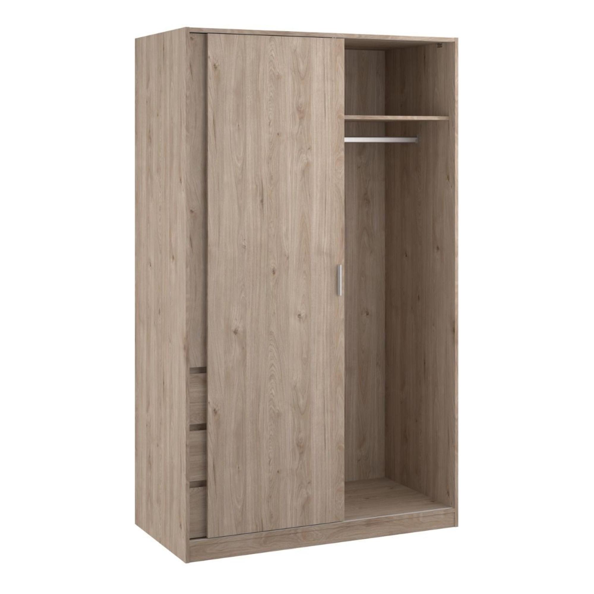 Naia Wardrobe - 2 Door - 3 Drawer - Oak