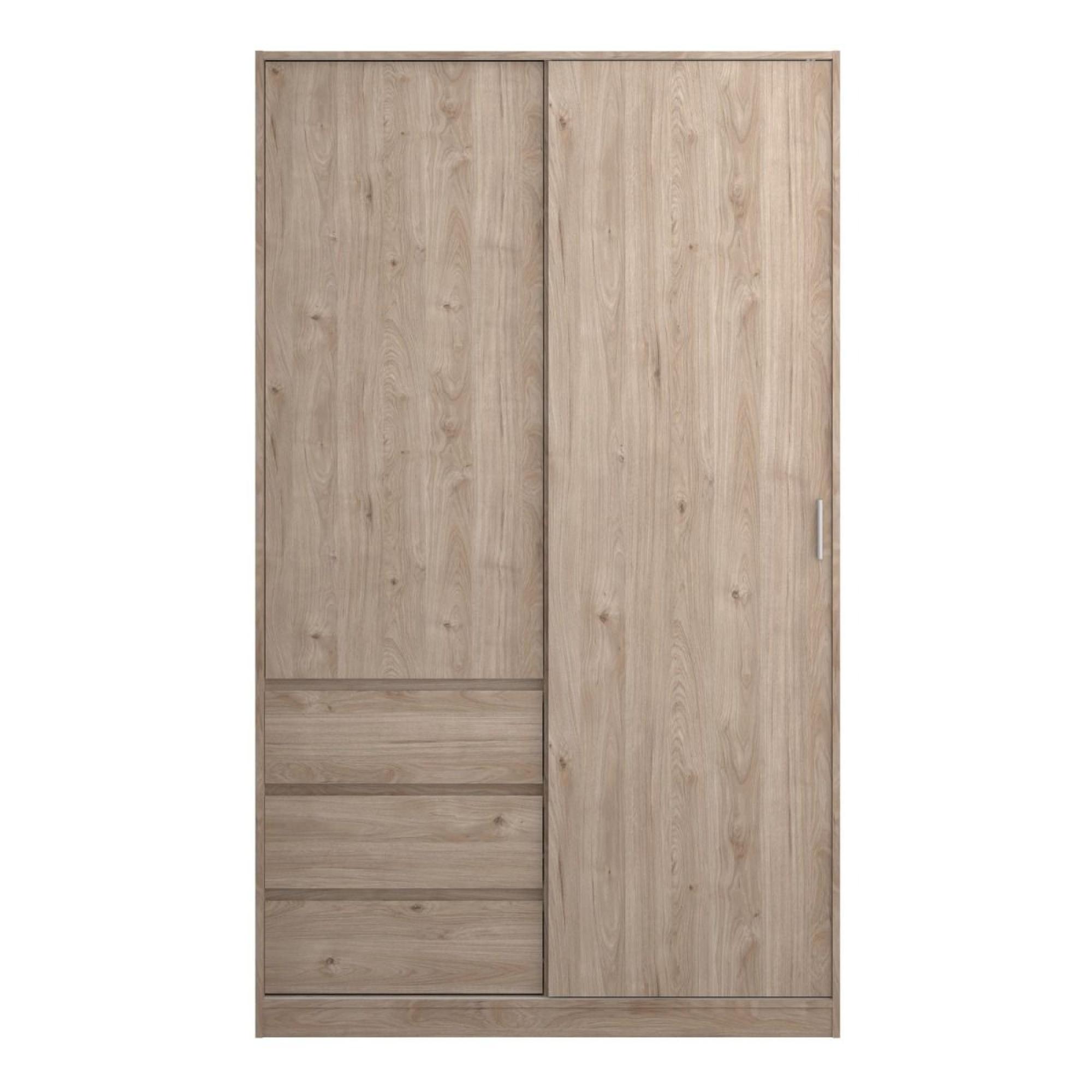 Naia Wardrobe - 2 Door - 3 Drawer - Oak
