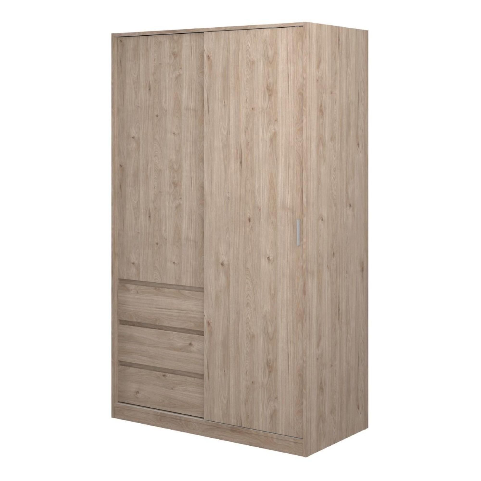 Naia Wardrobe - 2 Door - 3 Drawer - Oak