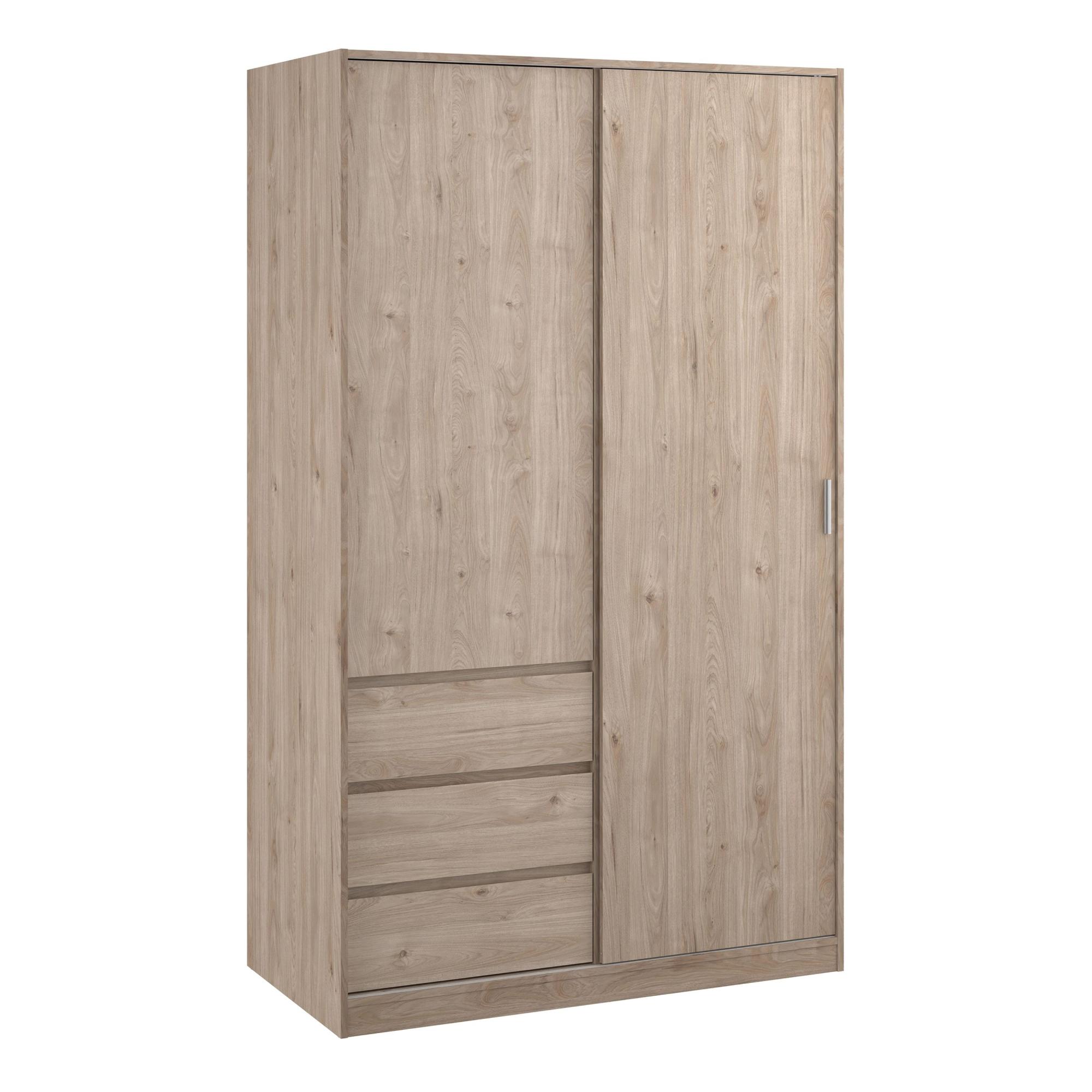 Naia Wardrobe - 2 Door - 3 Drawer - Oak