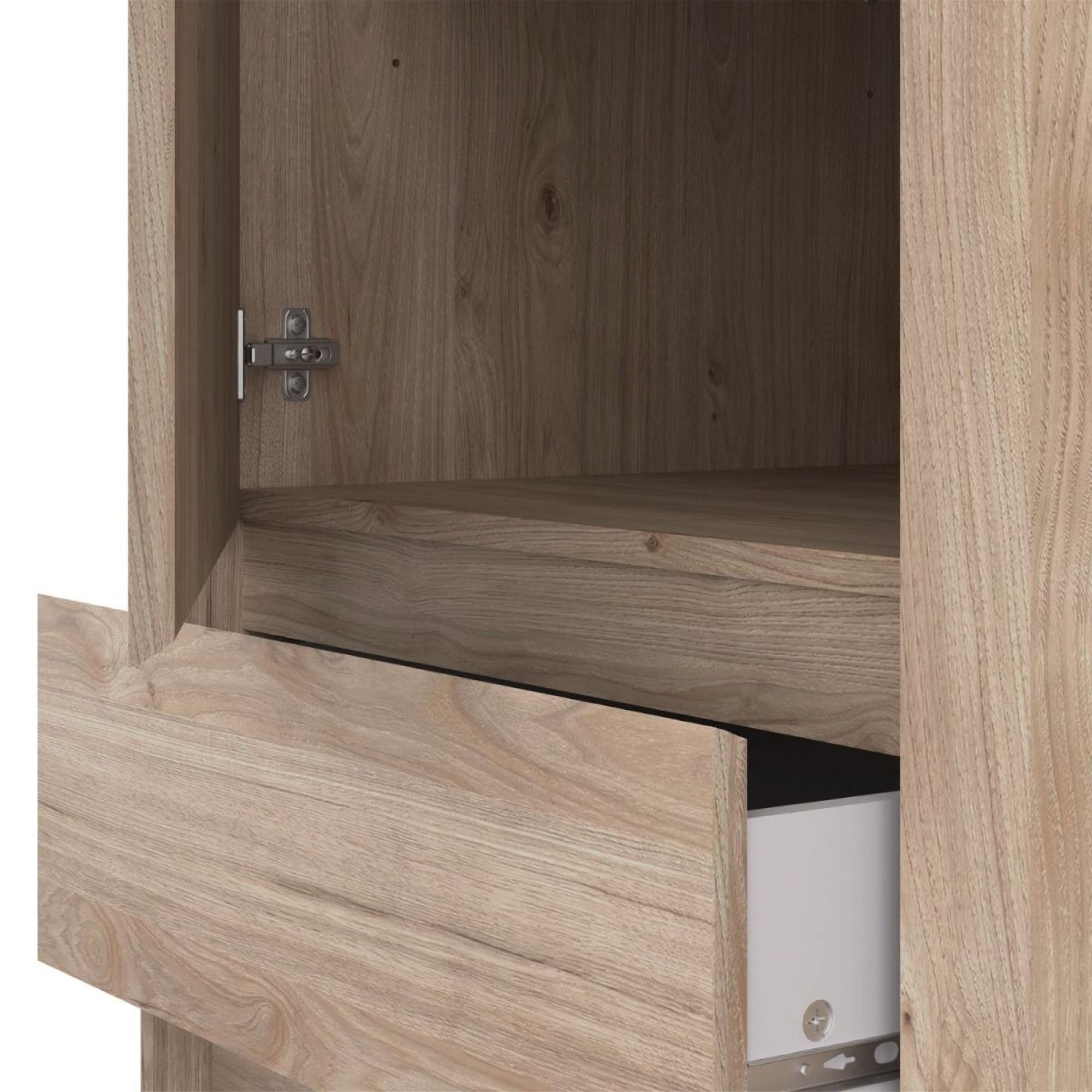 Naia Wardrobe - 2 Door - 3 Drawer - Oak