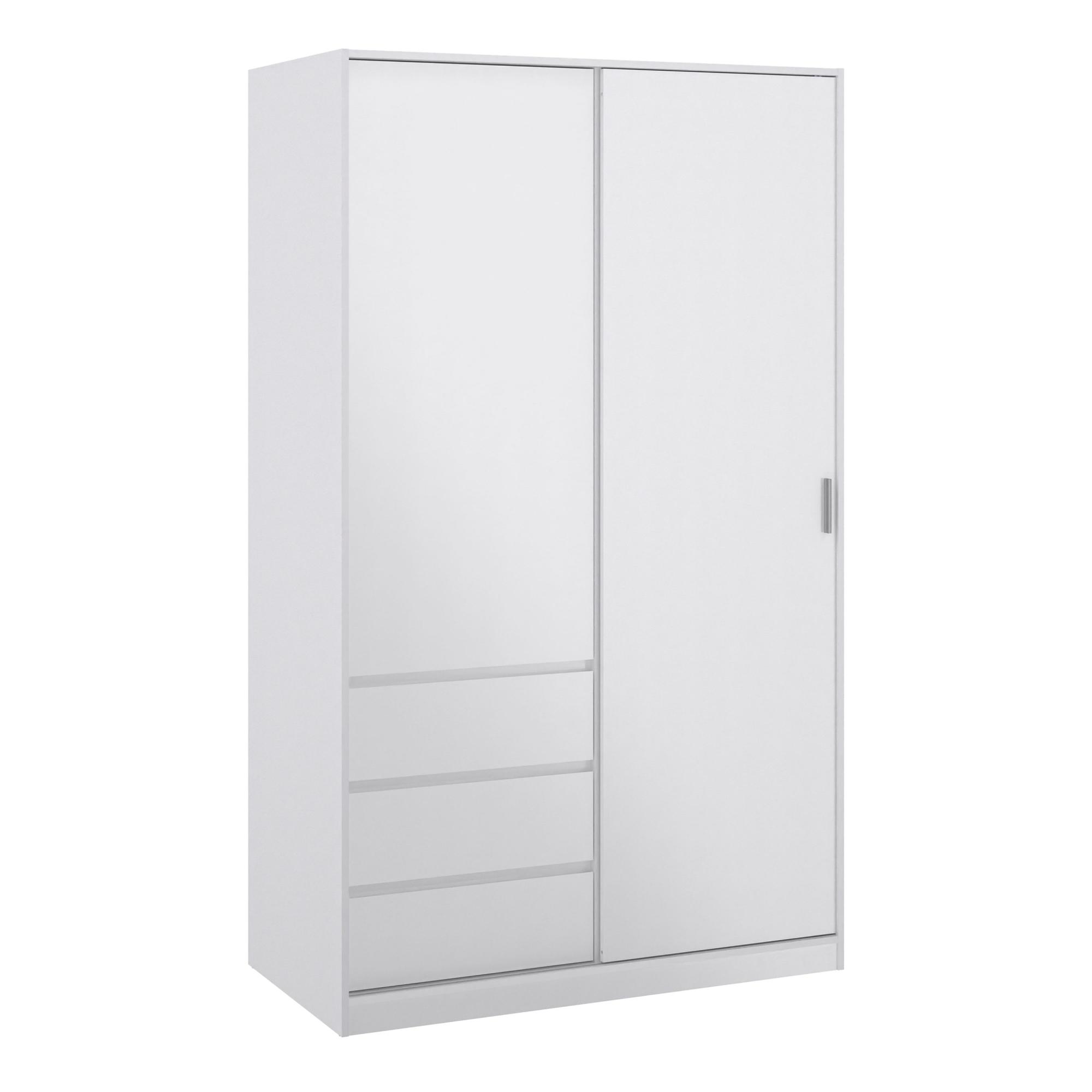 Naia Wardrobe - 2 Door - 3 Drawer - White Gloss