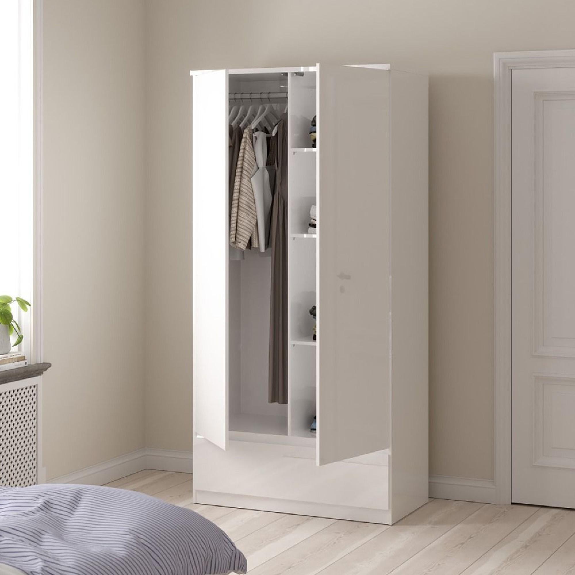 Naia Wardrobe - 2 Door - 1 Drawer - White Gloss
