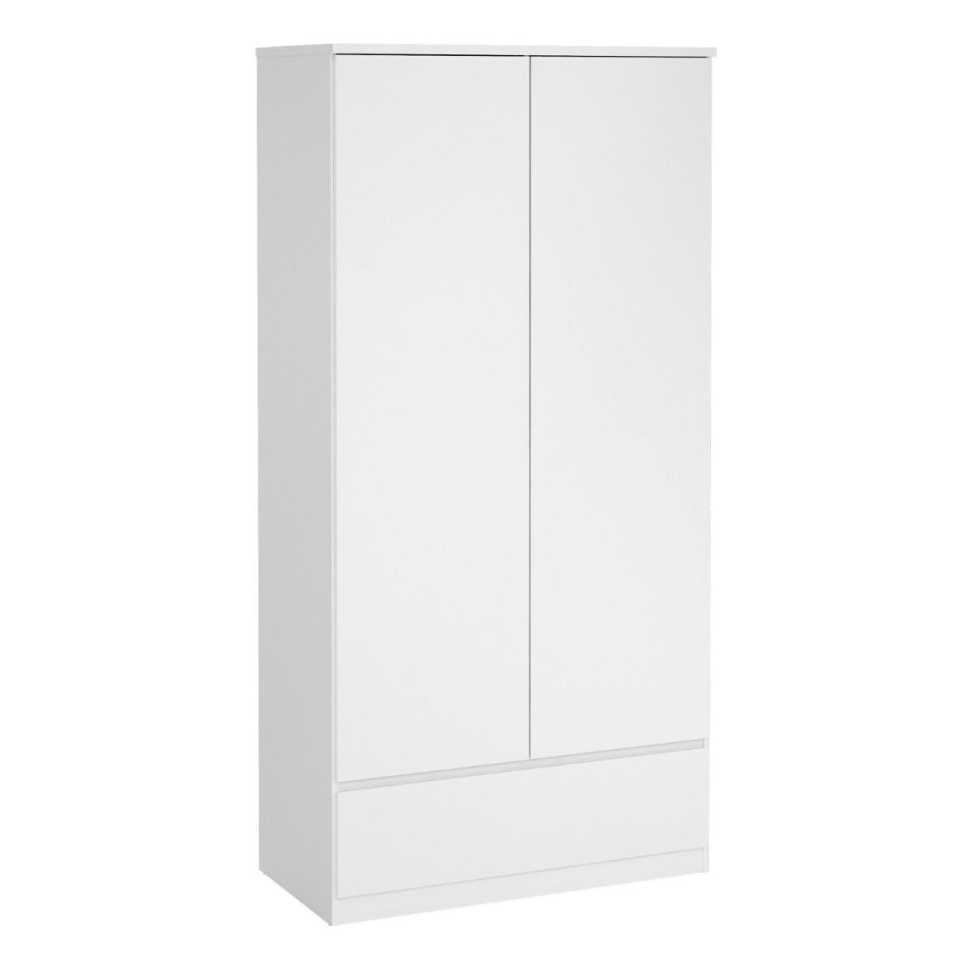 Naia Wardrobe - 2 Door - 1 Drawer - White Gloss