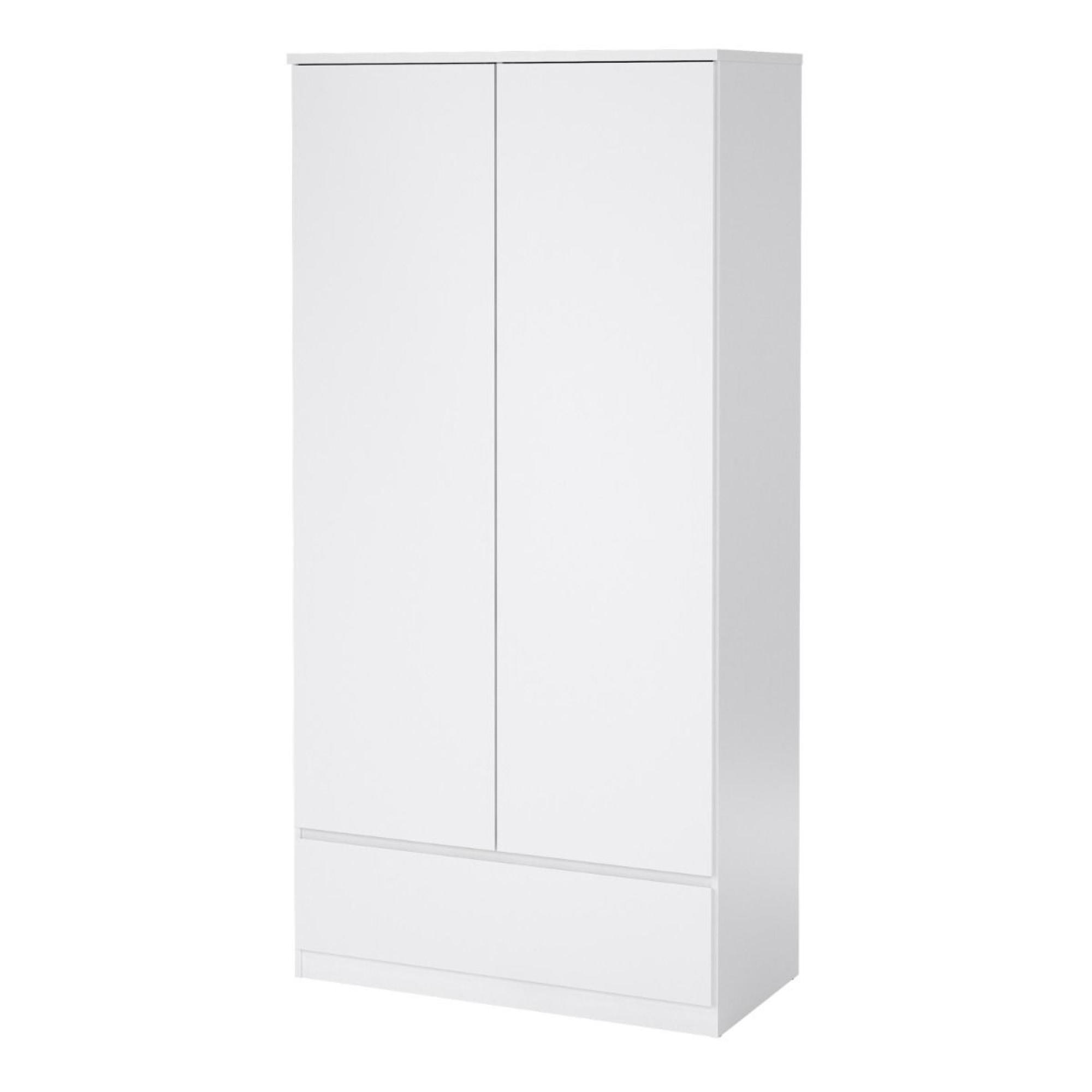 Naia Wardrobe - 2 Door - 1 Drawer - White Gloss