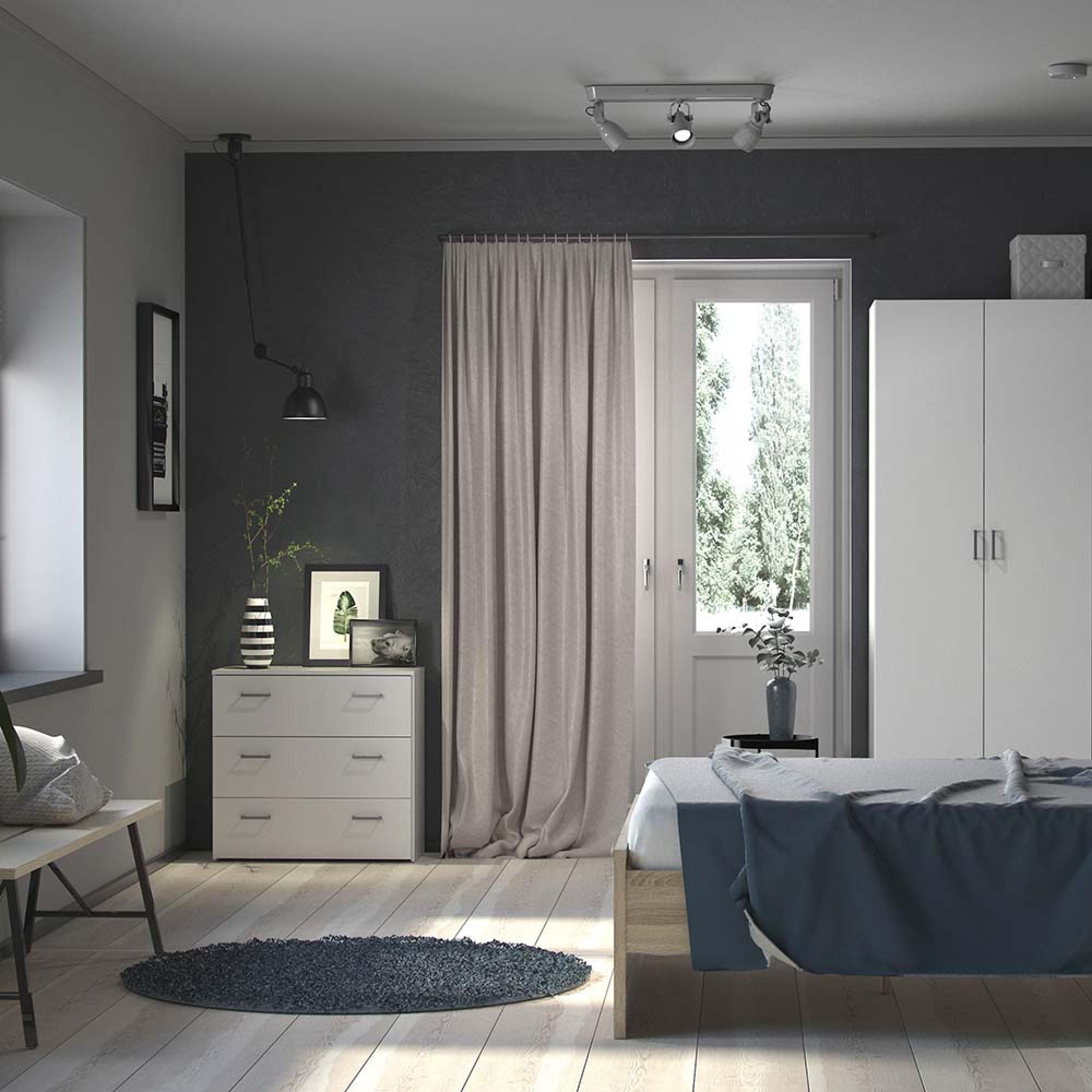 Space Wardrobe - 2 Door - White