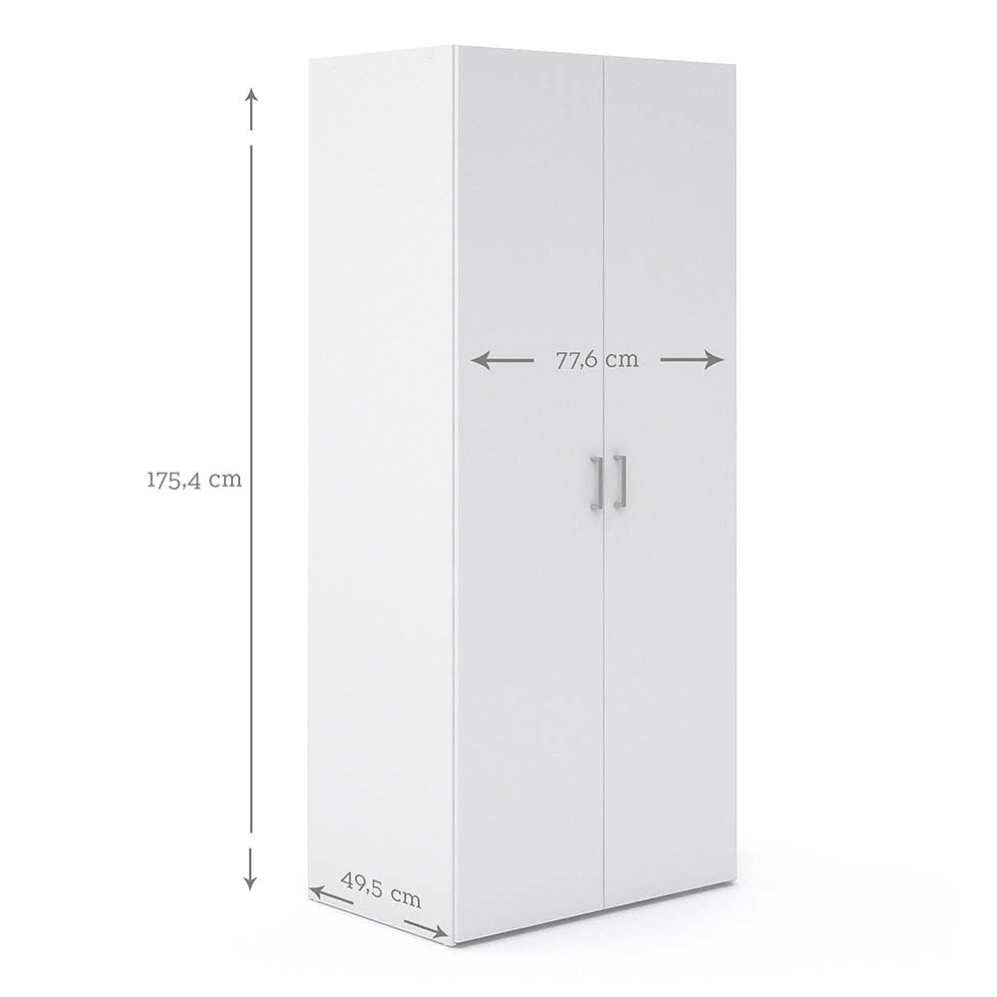 Space Wardrobe - 2 Door - White