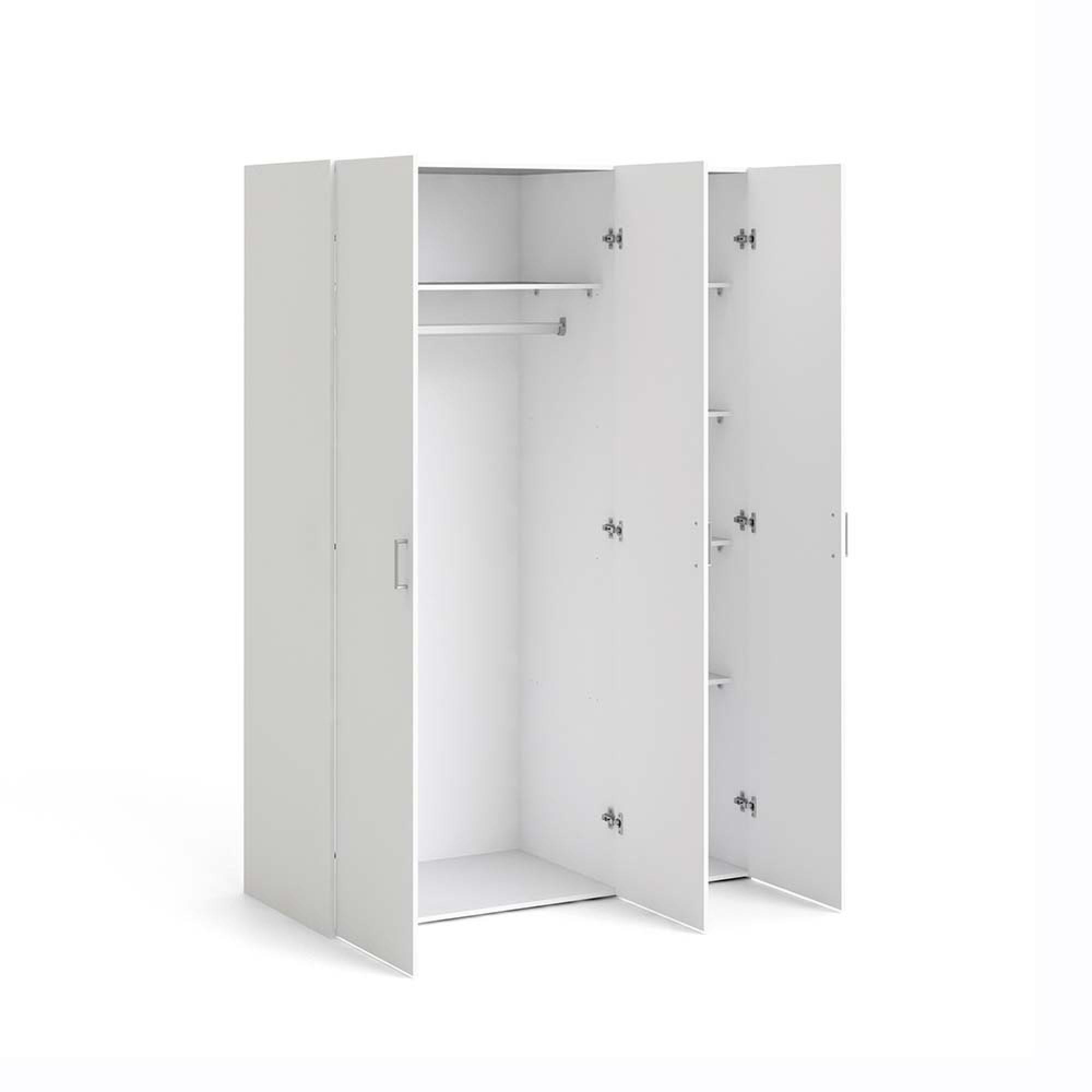 Space Wardrobe - 3 Door - White