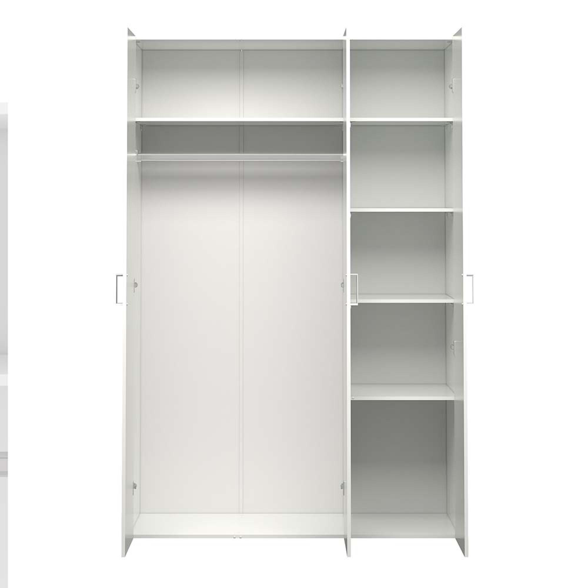 Space Wardrobe - 3 Door - White