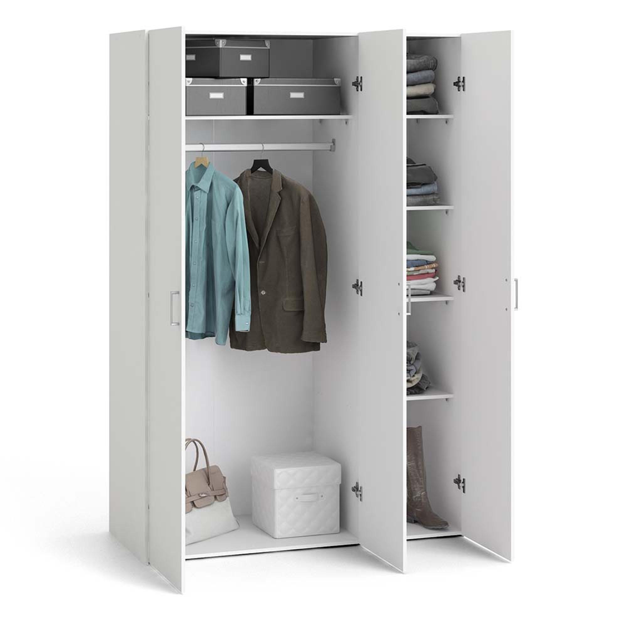 Space Wardrobe - 3 Door - White