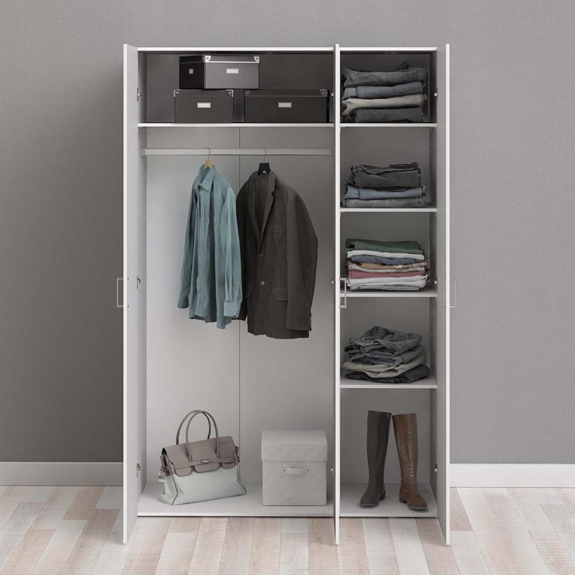 Space Wardrobe - 3 Door - White
