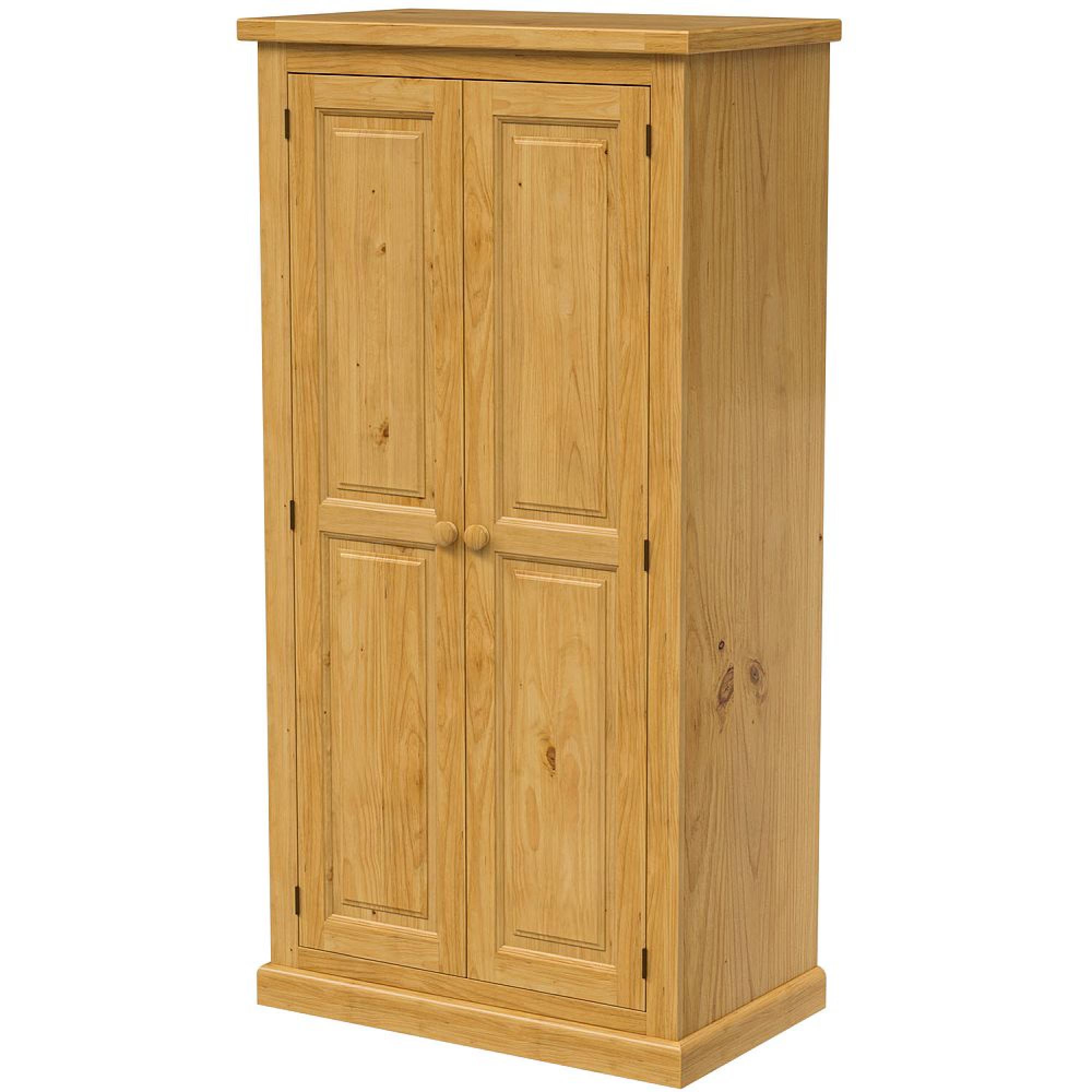 Churchill Waxed Pine 2 Door Plain Wardrobe