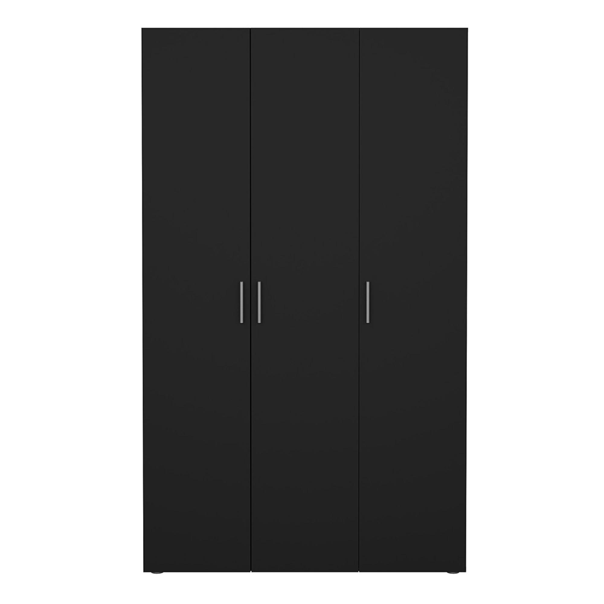 Paris Wardrobe - 3 Door - Black