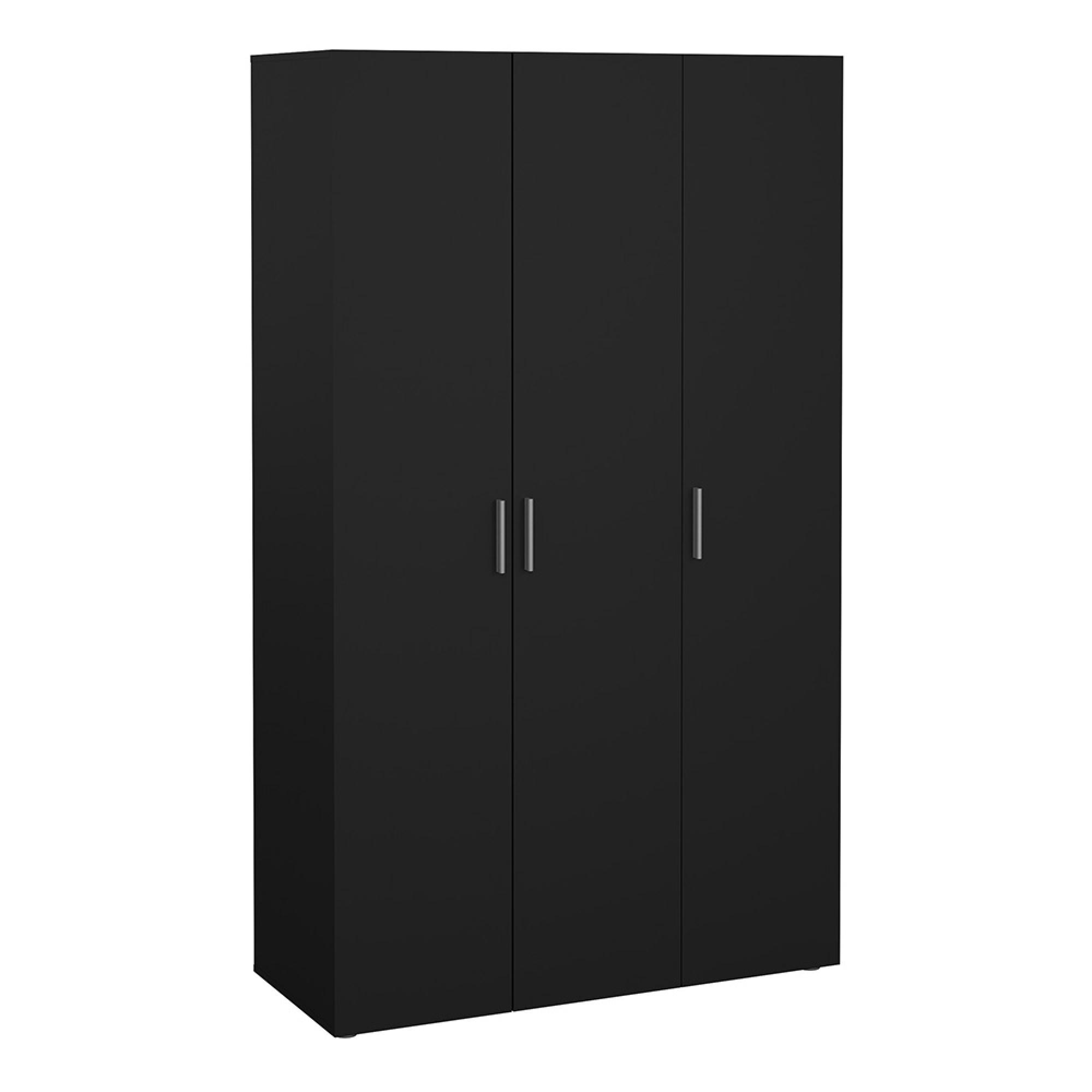 Paris Wardrobe - 3 Door - Black