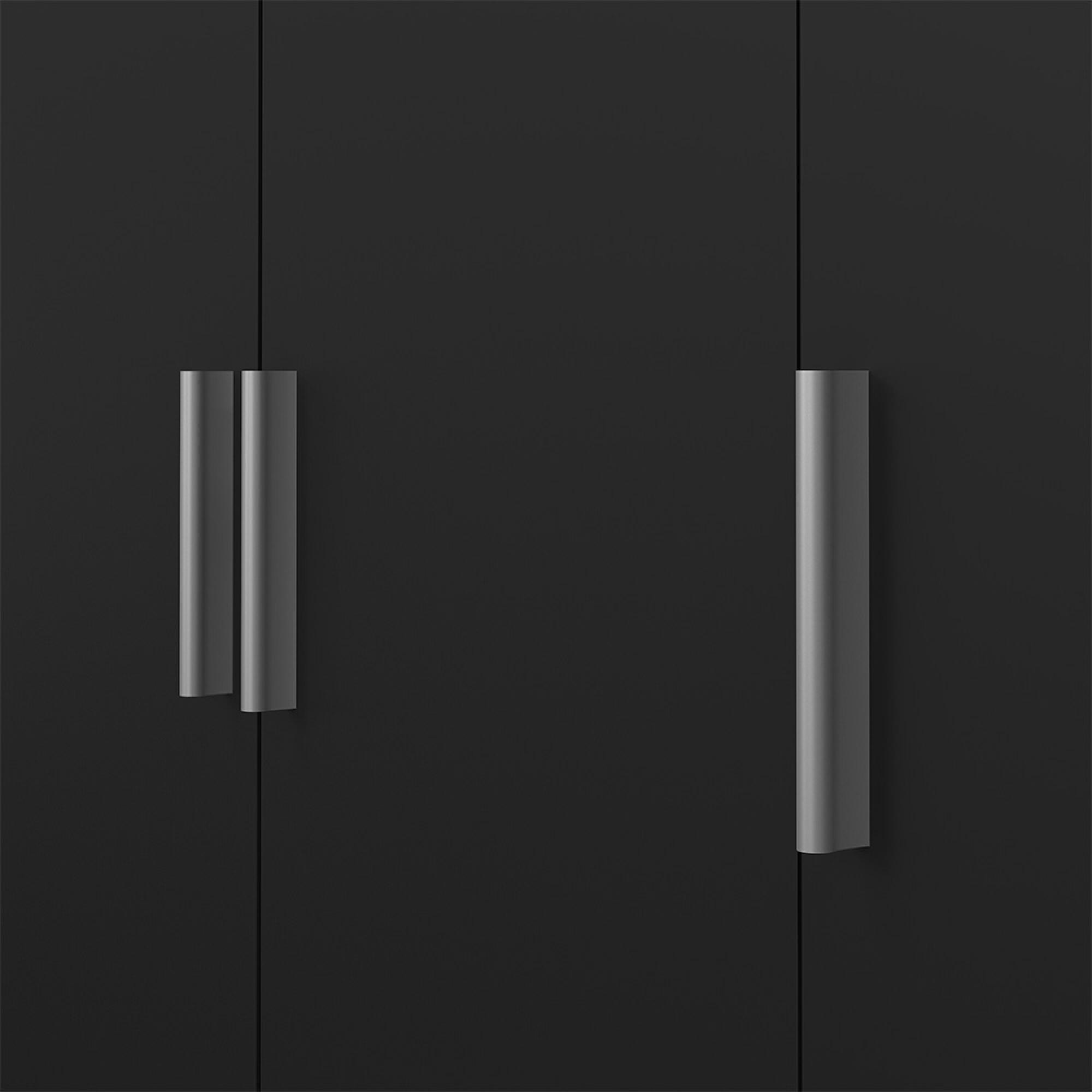 Paris Wardrobe - 3 Door - Black