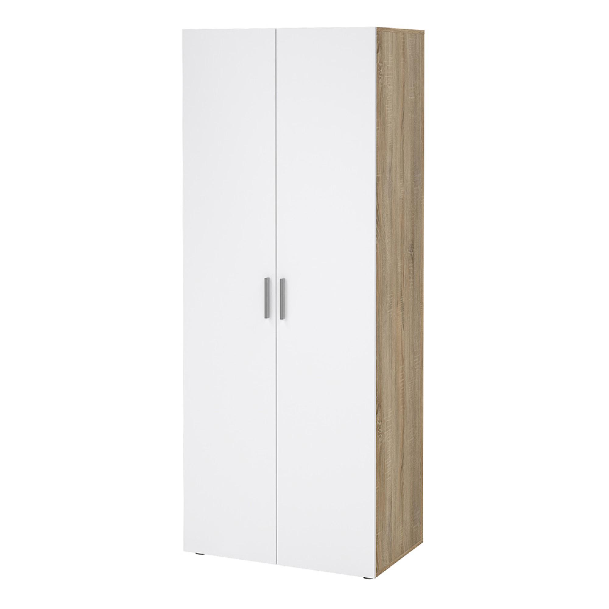 Pepe Wardrobe - 2 Door - Oak and White Gloss