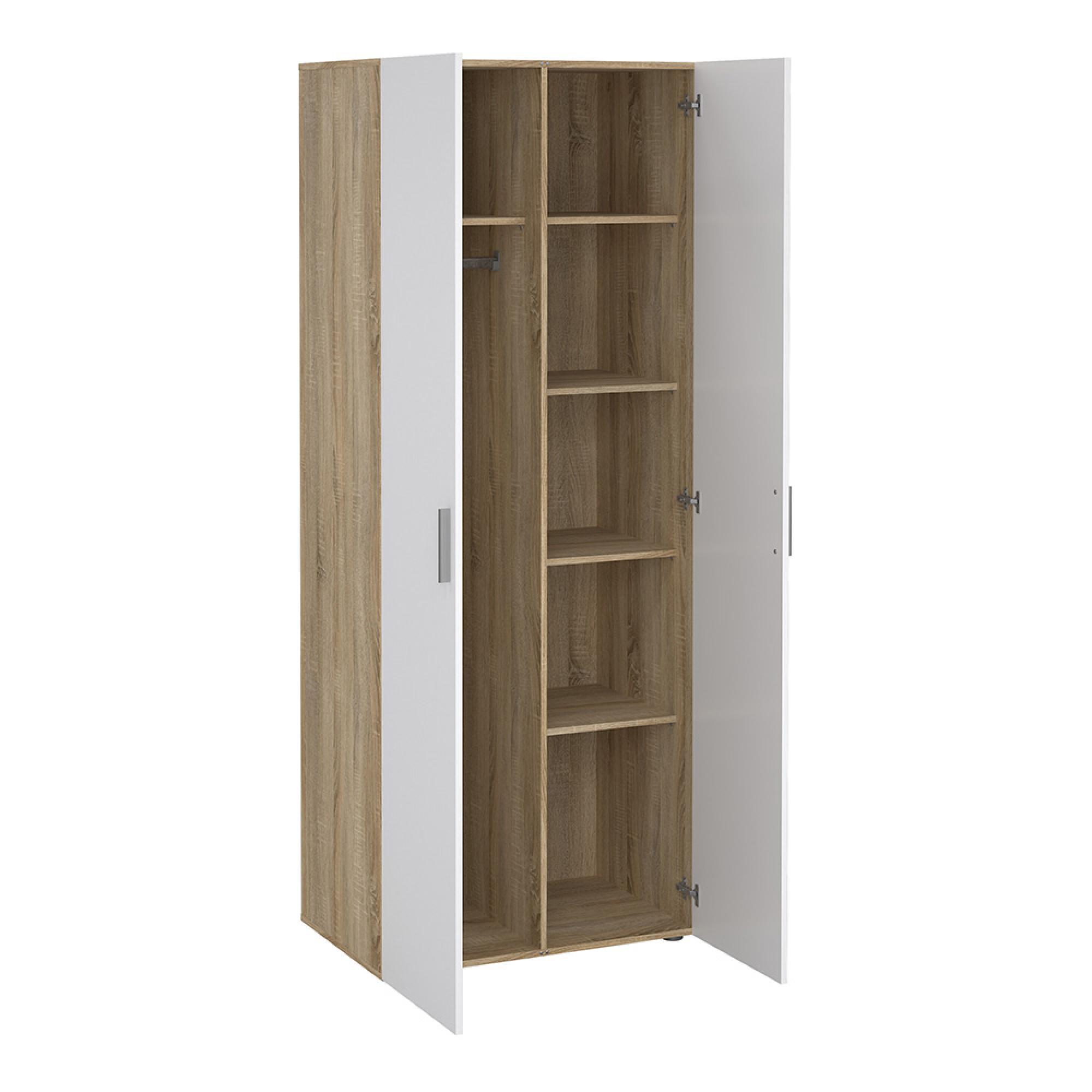 Pepe Wardrobe - 2 Door - Oak and White Gloss