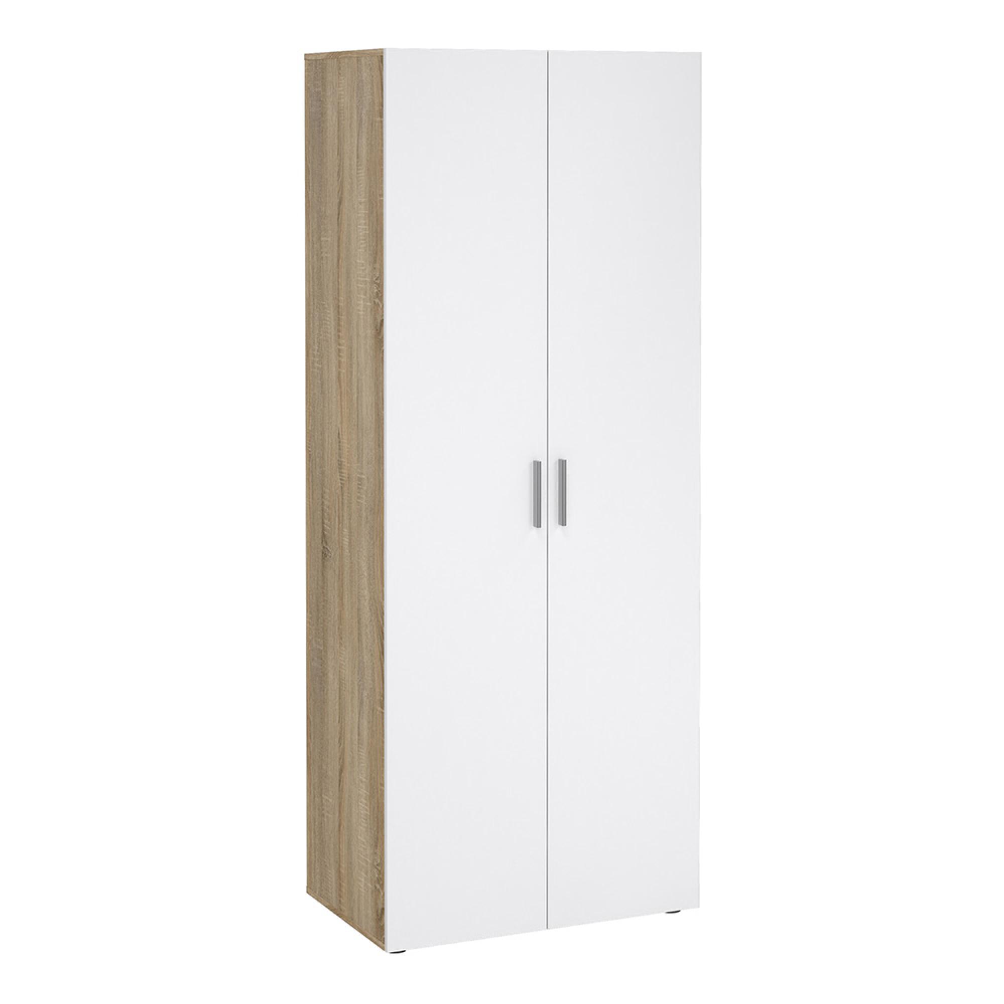 Pepe Wardrobe - 2 Door - Oak and White Gloss