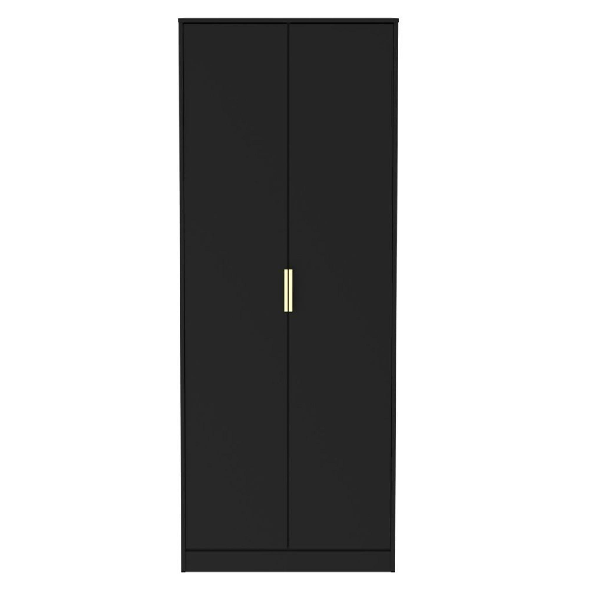 Clearance - Diego Wardrobe - 2 Door - Black - P7