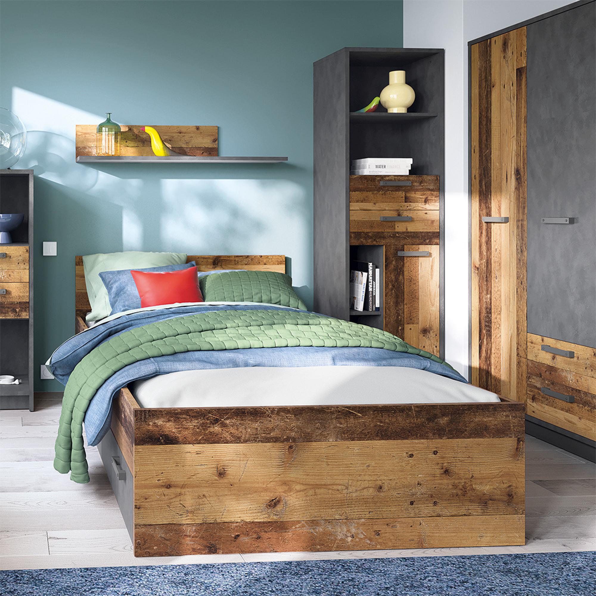 Brooklyn Wardrobe - 2 Door - 2 Drawer - Rustic