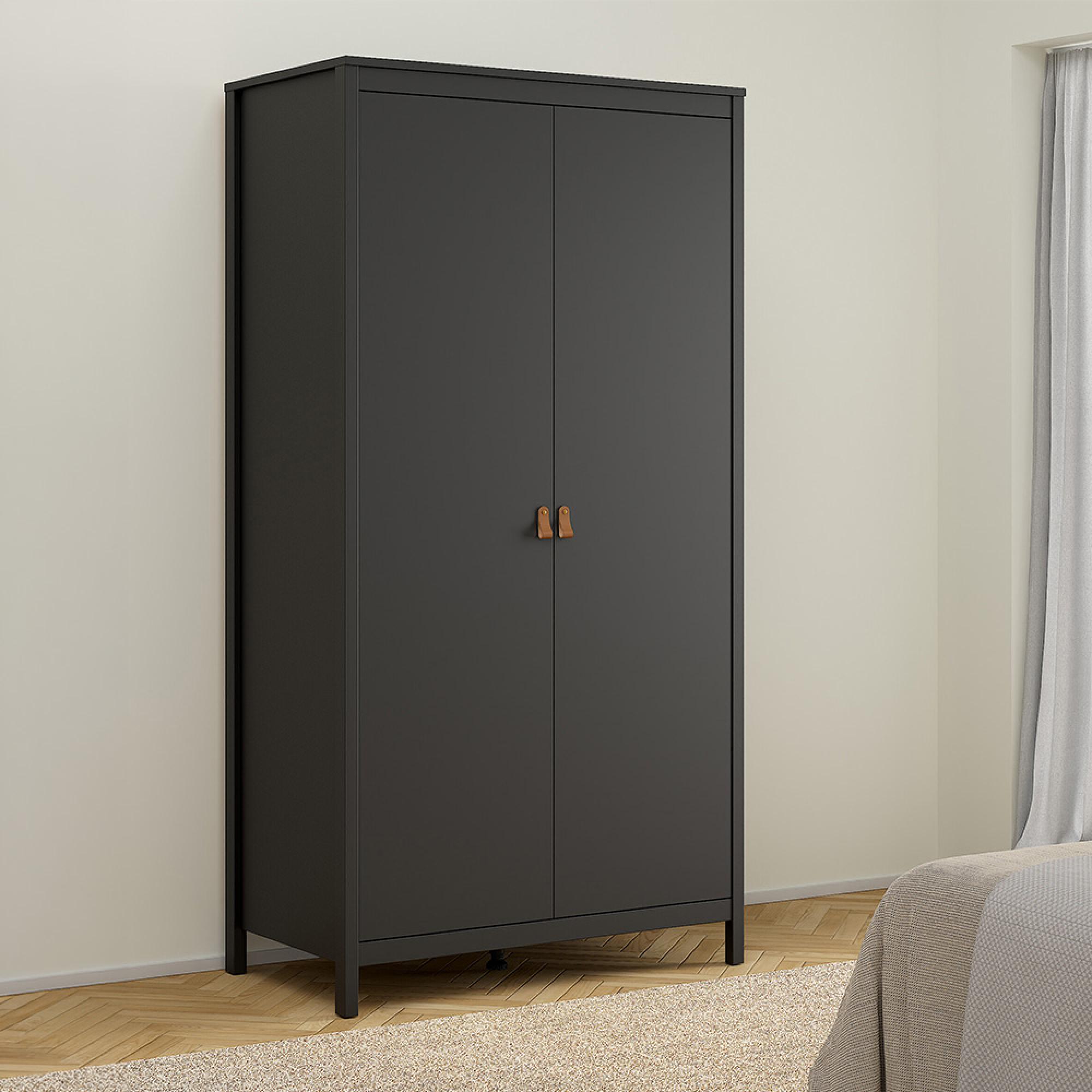 Barcelona Wardrobe - 2 Door - Black
