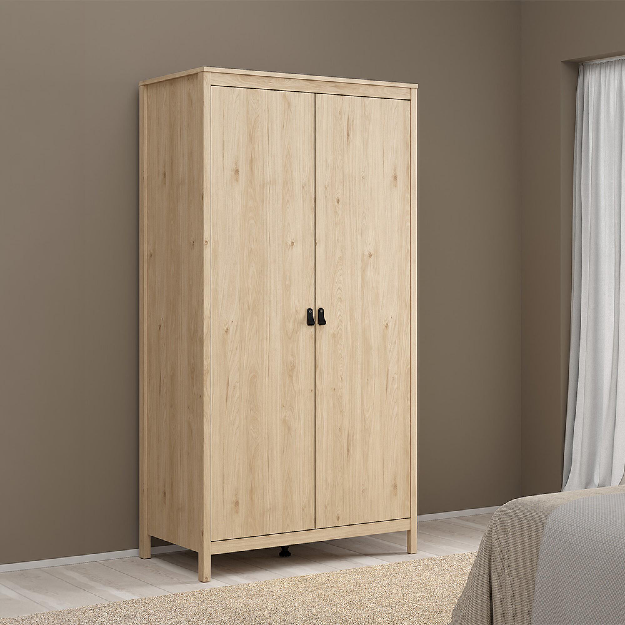 Barcelona Wardrobe - 2 Door - Jackson Hickory Oak