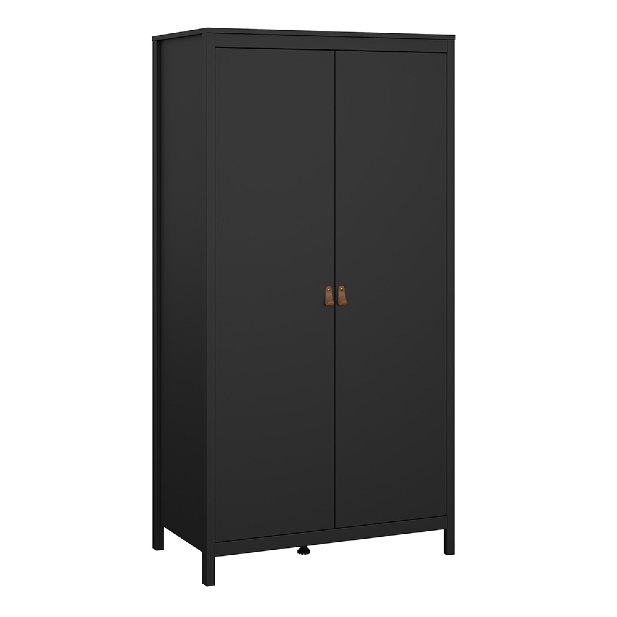 Barcelona Wardrobe - 2 Door - Black