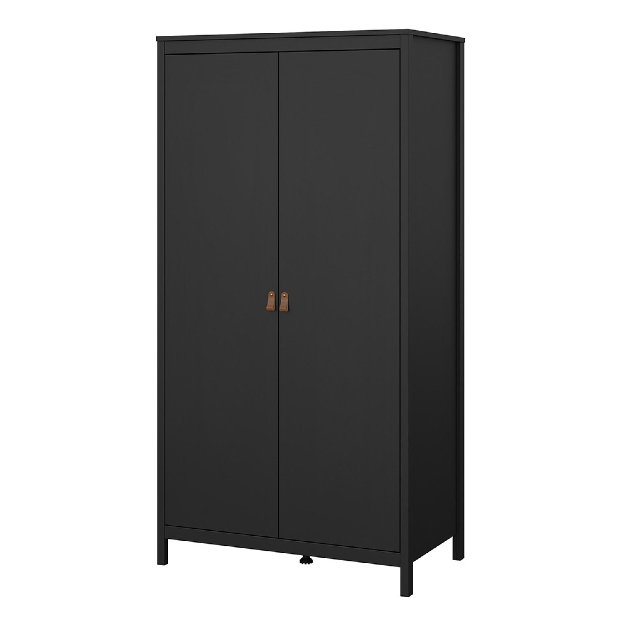 Barcelona Wardrobe - 2 Door - Black