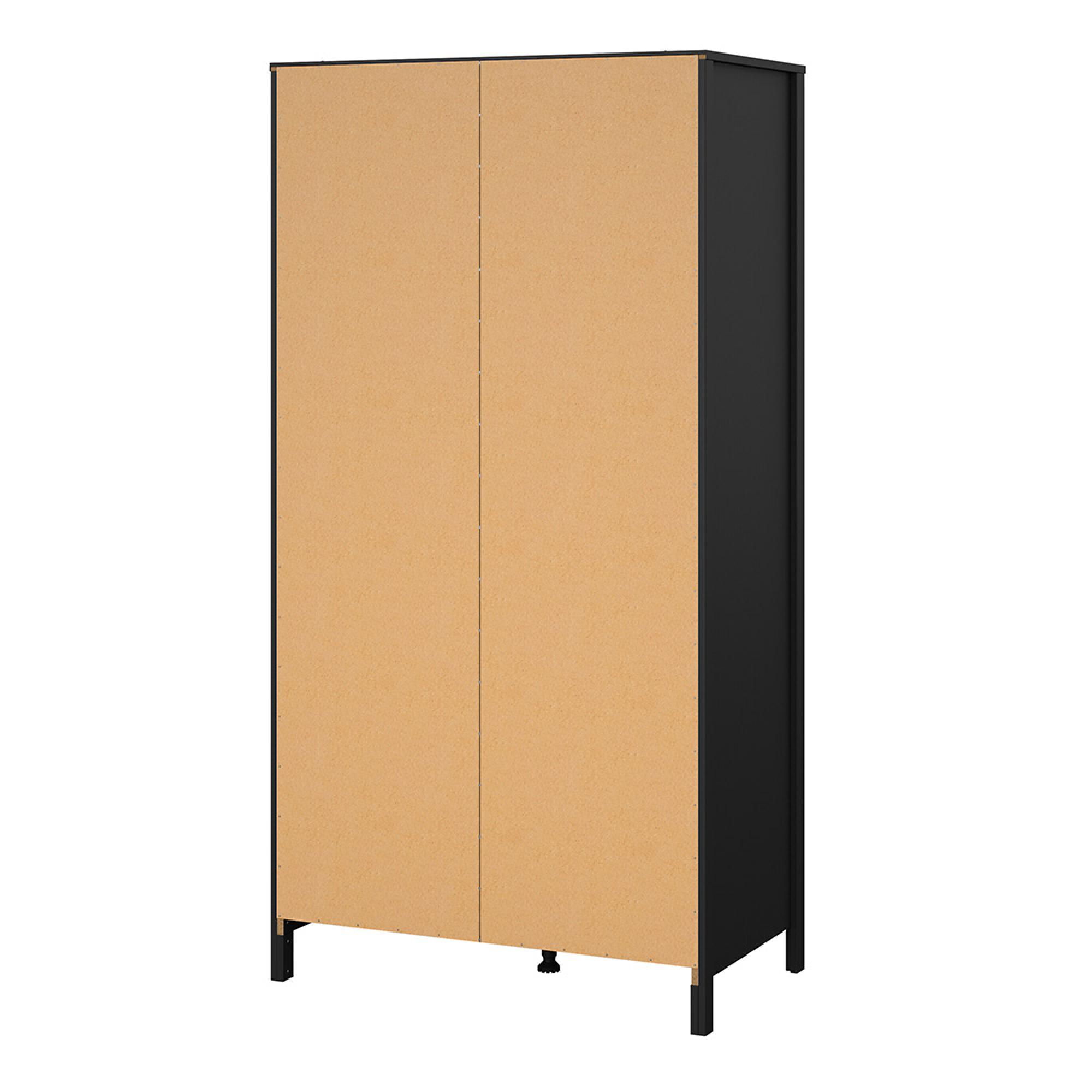 Barcelona Wardrobe - 2 Door - Black