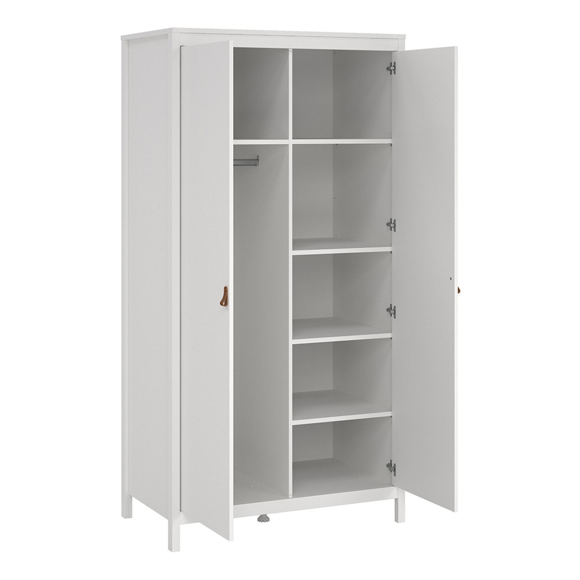 Barcelona Wardrobe - 2 Door - White