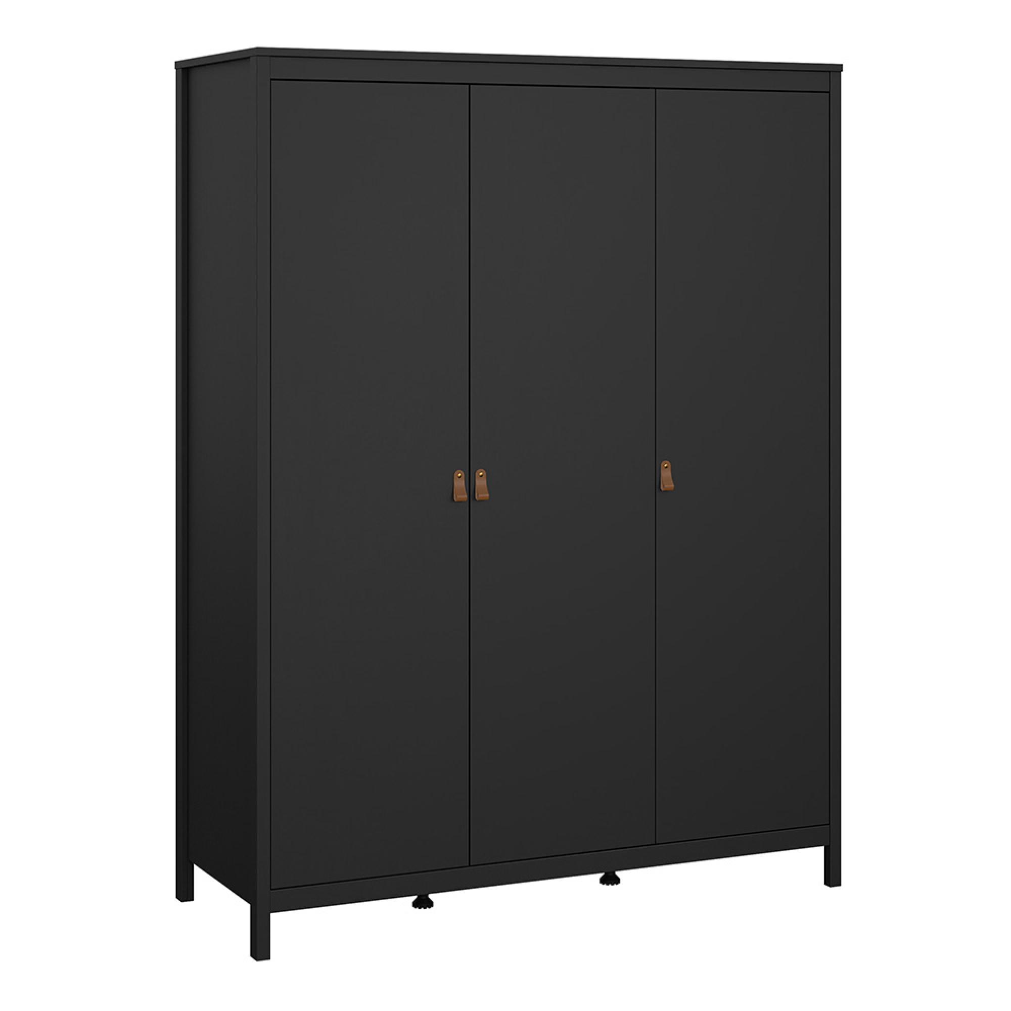 Barcelona Wardrobe - 3 Door - Black