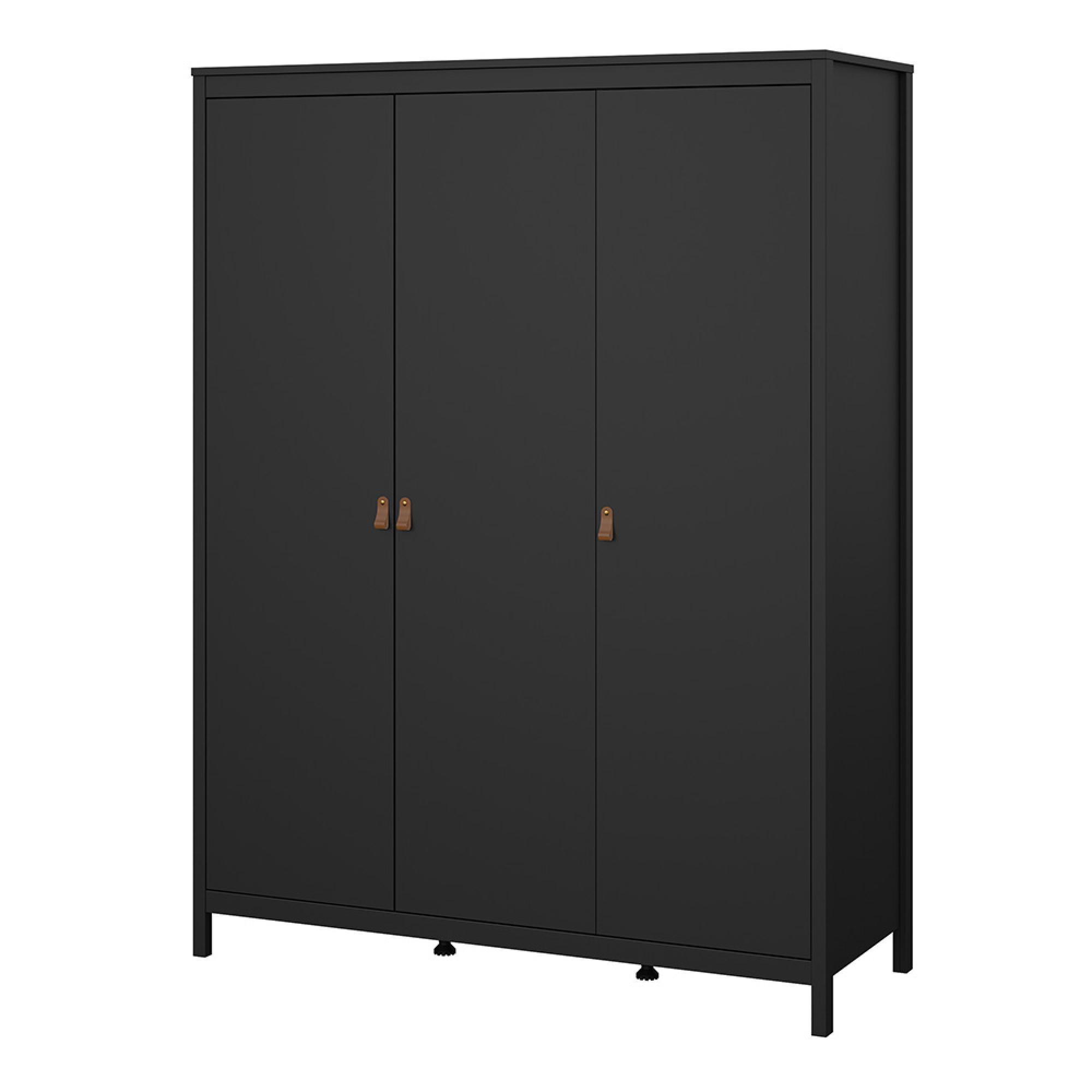 Barcelona Wardrobe - 3 Door - Black