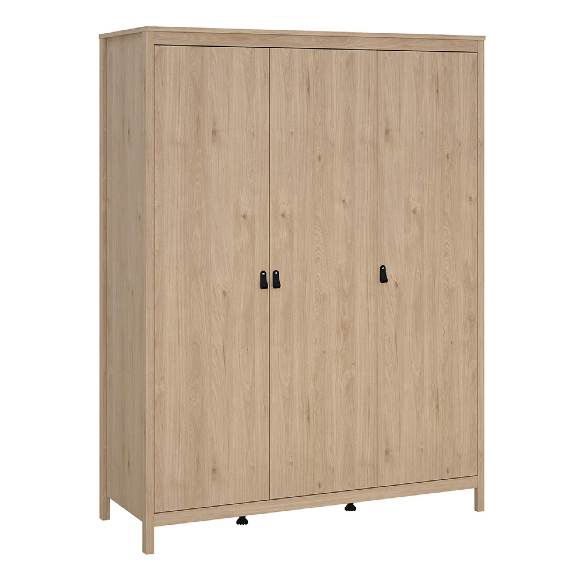 Barcelona Wardrobe - 3 Door - Jackson Hickory Oak