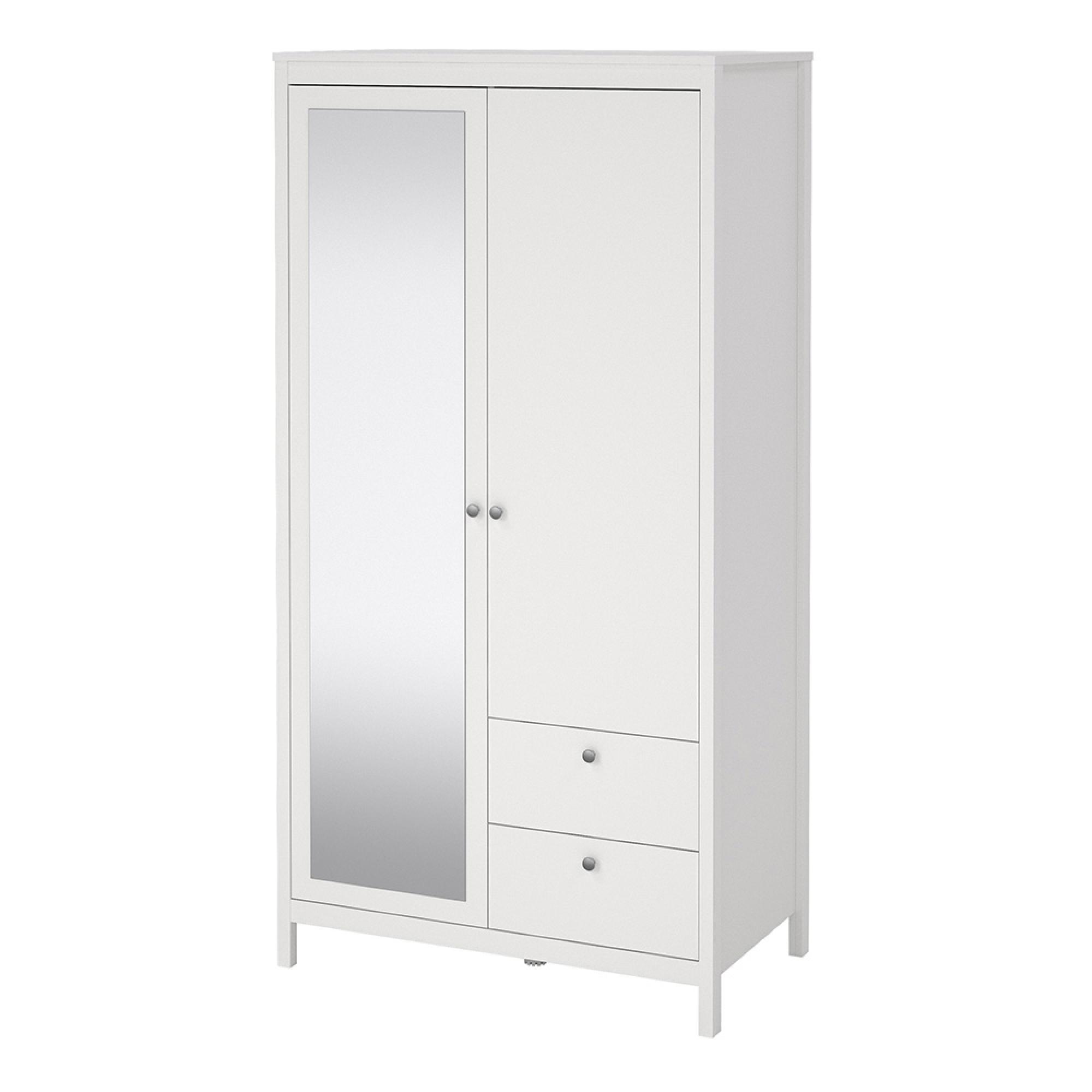 Madrid Wardrobe - 2 Door - 2 Drawer - Combi - White