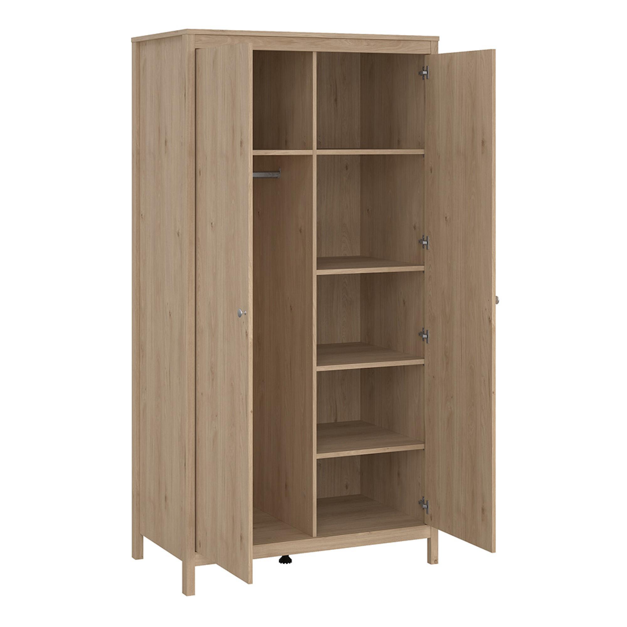 Madrid Wardrobe - 2 Door - Jackson Hickory Oak