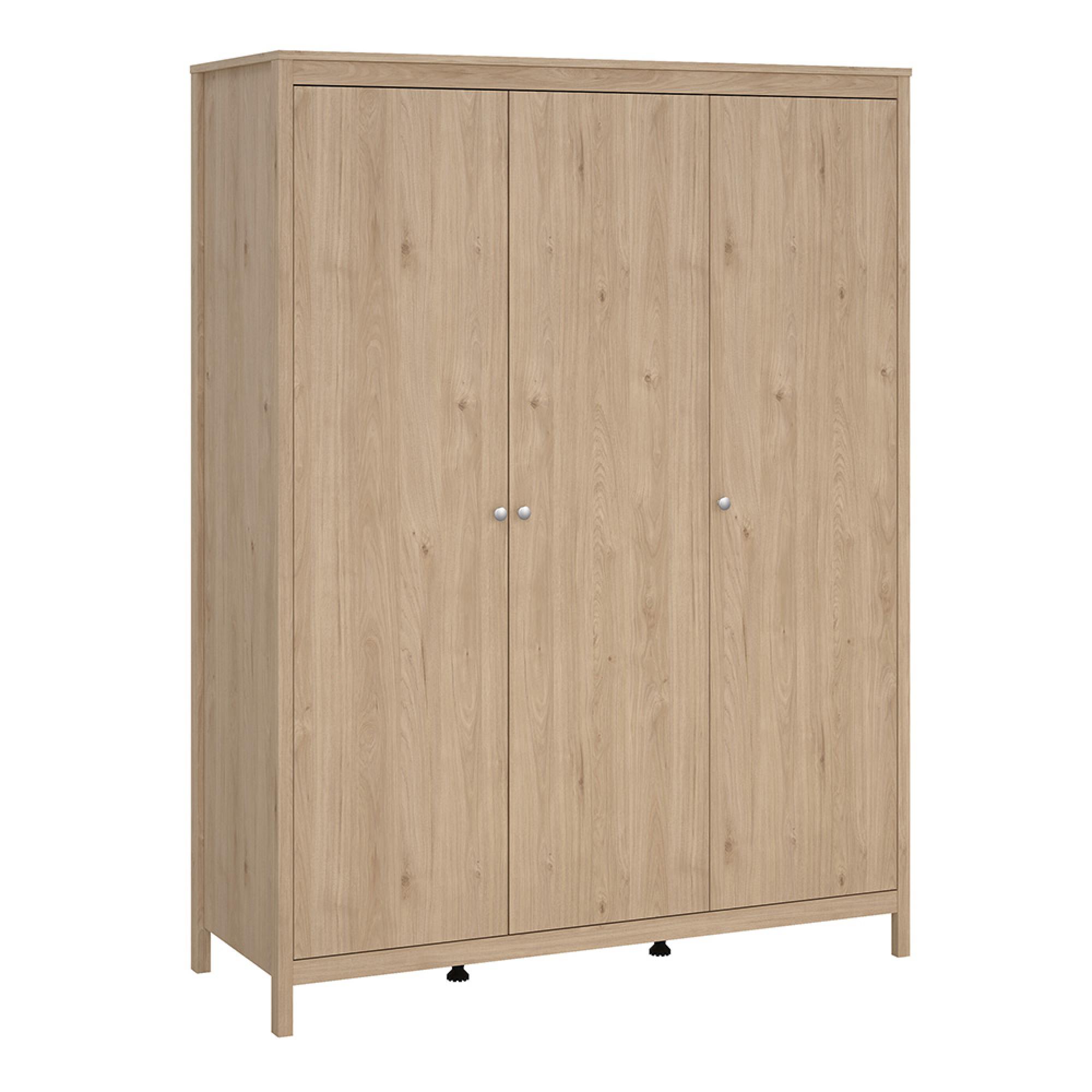 Madrid Wardrobe - 3 Door - Jackson Hickory Oak