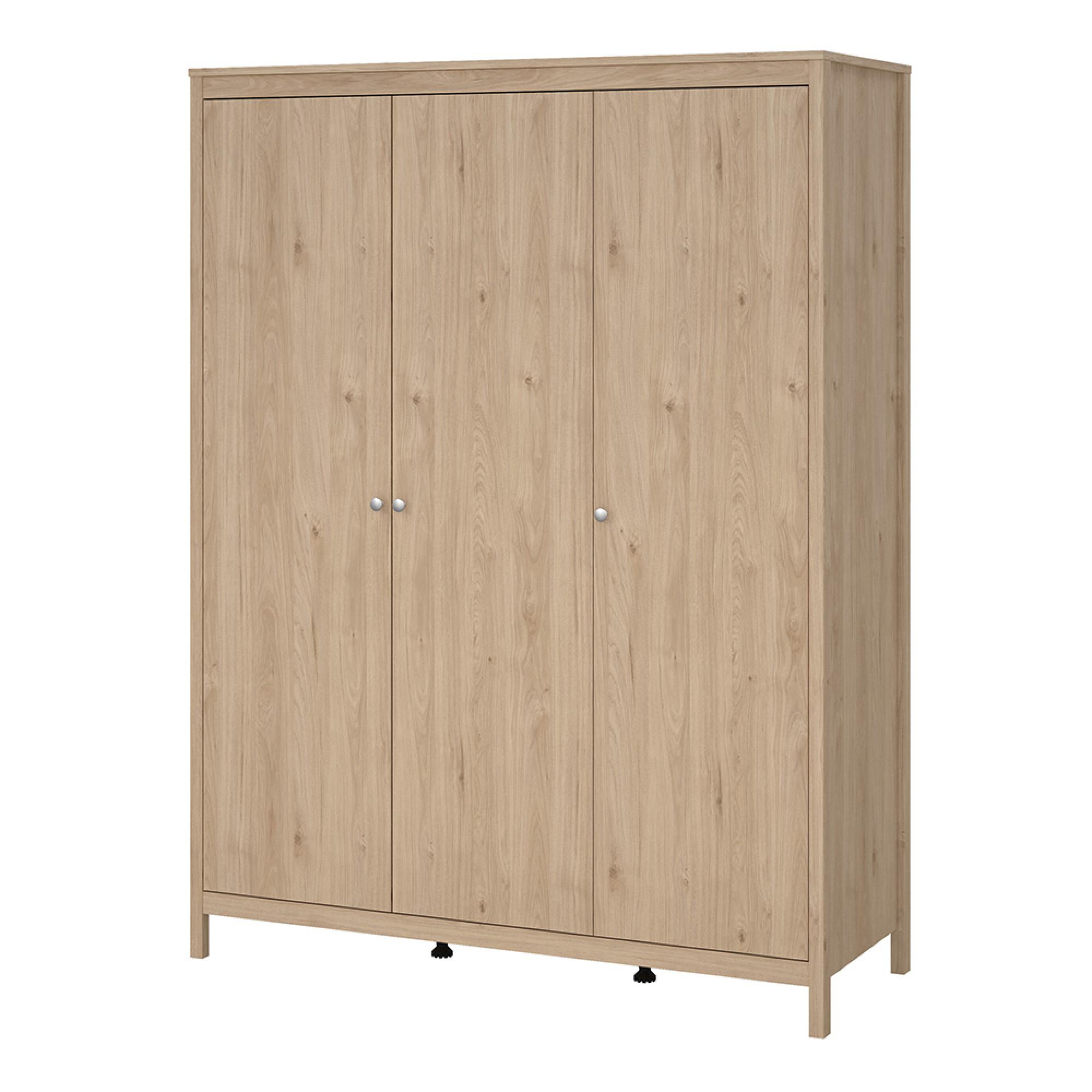 Madrid Wardrobe - 3 Door - Jackson Hickory Oak